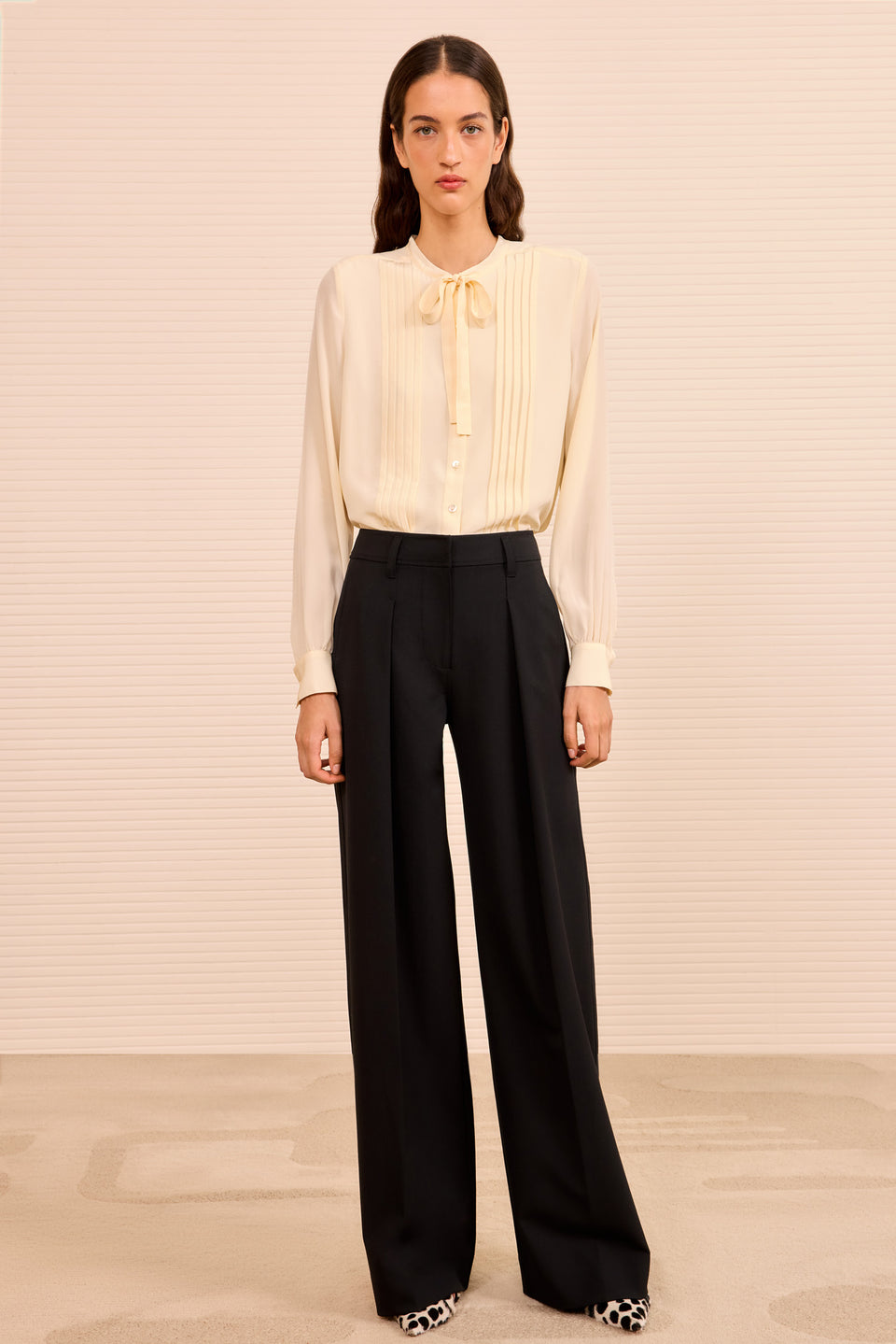 Mitchell Wide Leg Trouser - Noir