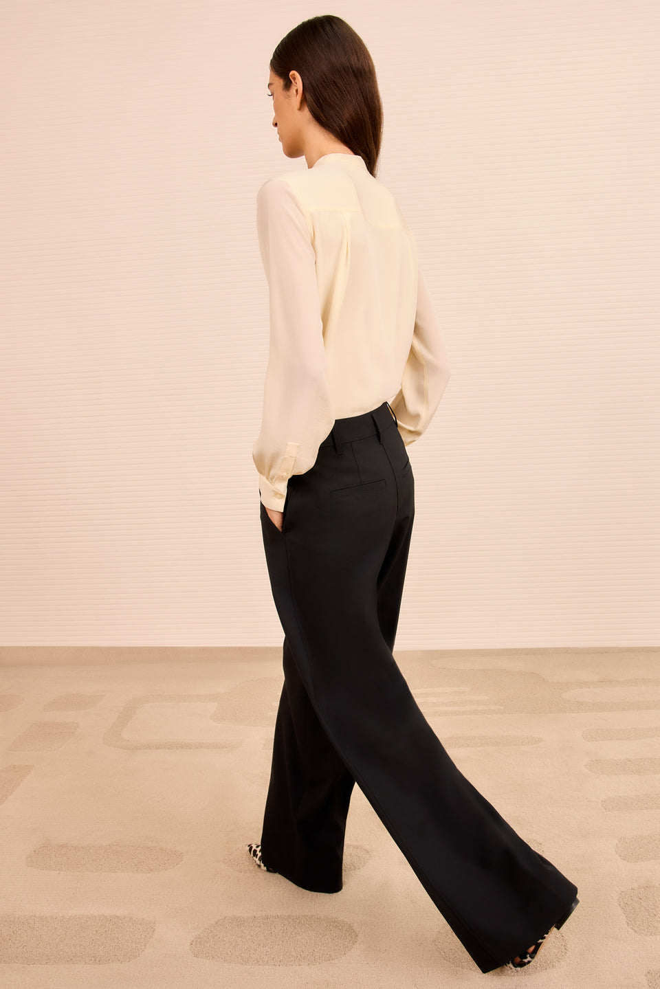 Mitchell Wide Leg Trouser - Noir