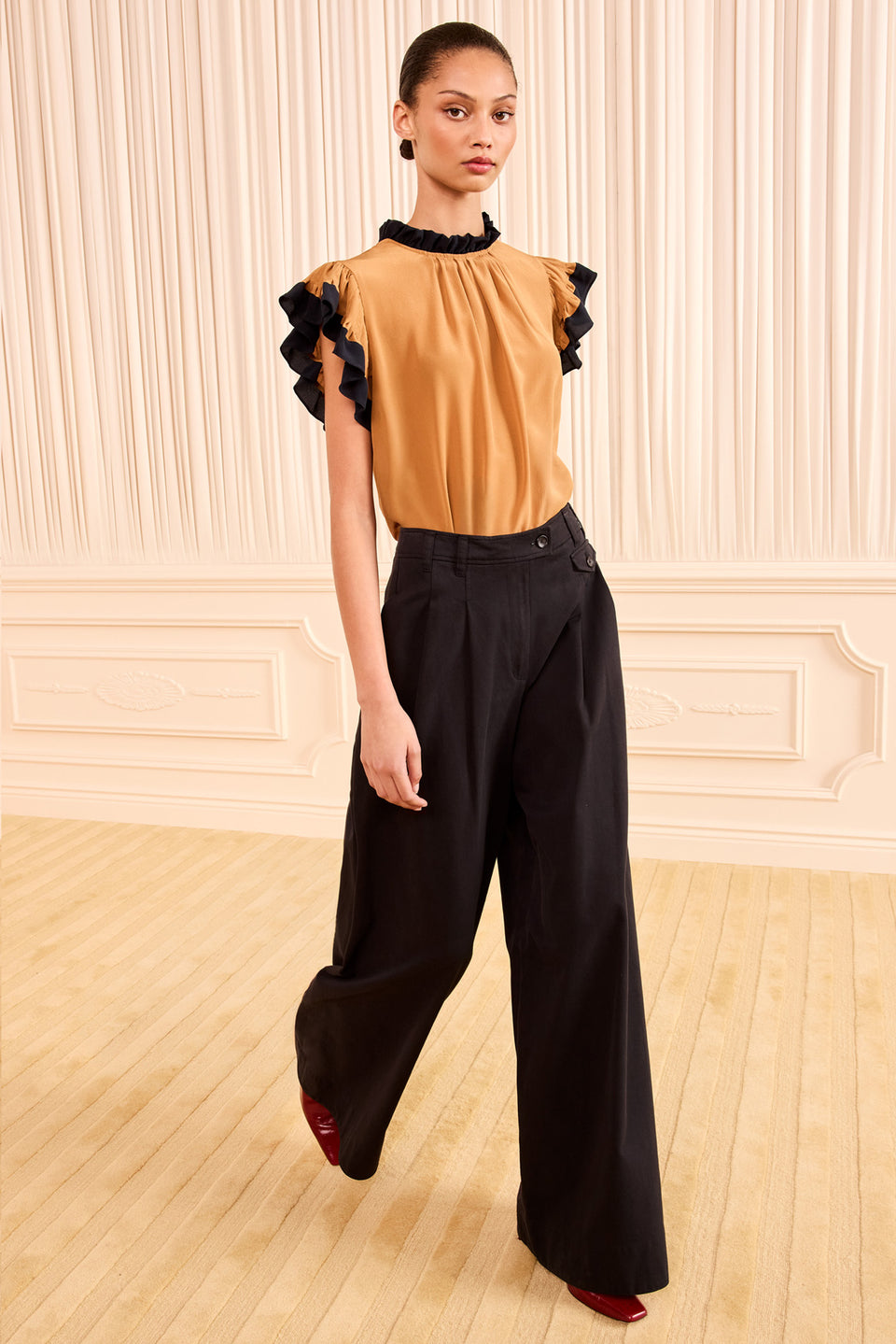 Motherwell Wide Leg Trouser - Noir