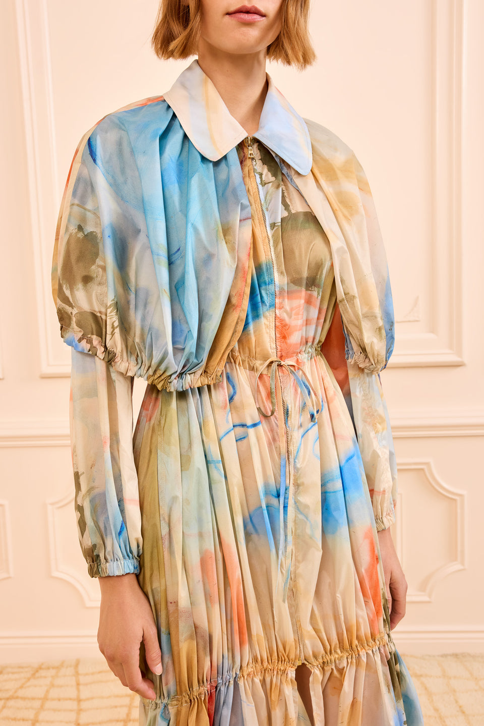 Nadia Bubble Tiered Coat - Western Dream