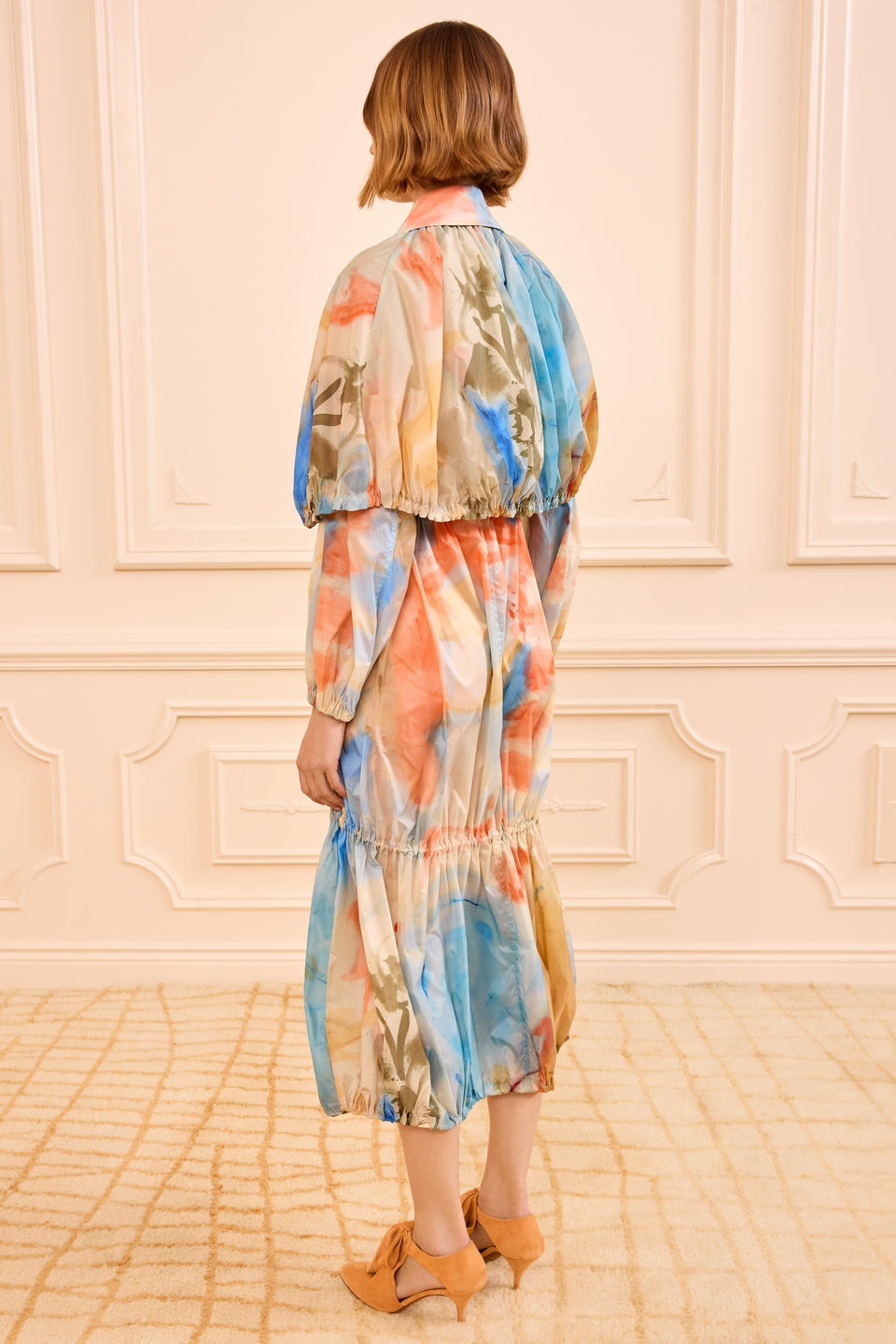 Nadia Bubble Tiered Coat - Western Dream