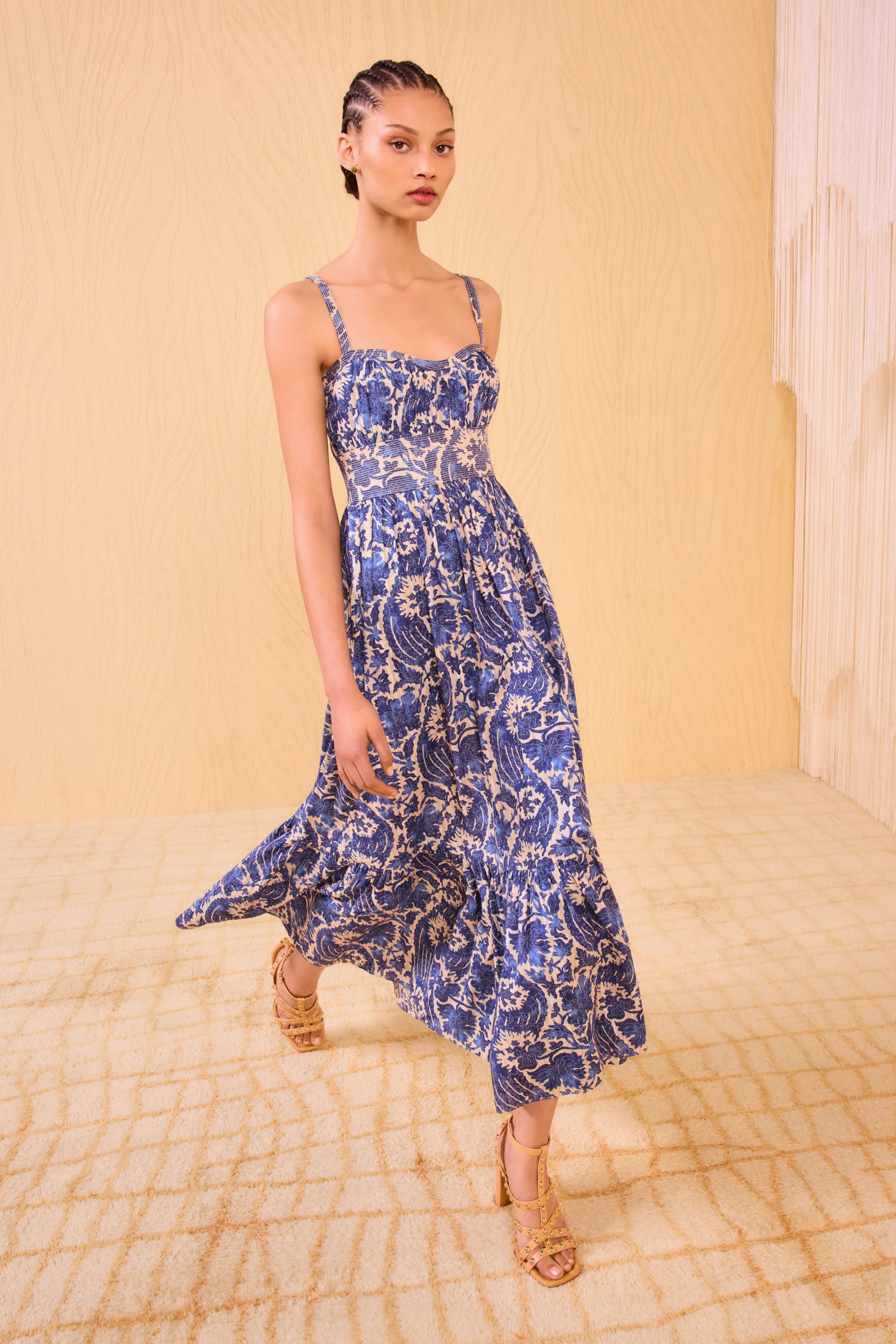 ULLA JOHNSON ブラウス ボリュームスリーブ フラワープリントXL