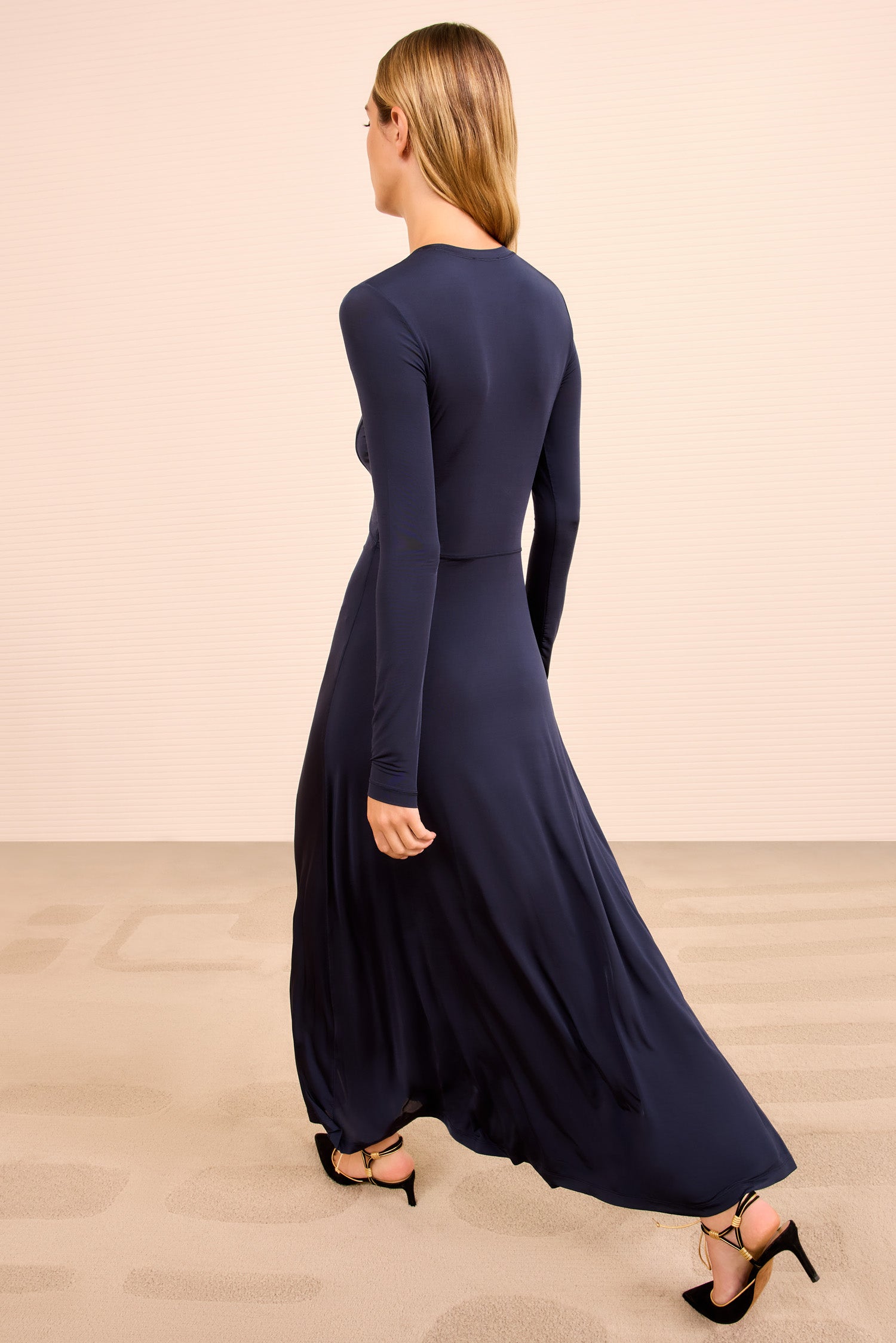 Ulla Johnson Naia Long Sleeve Ruched Dress - Midnight