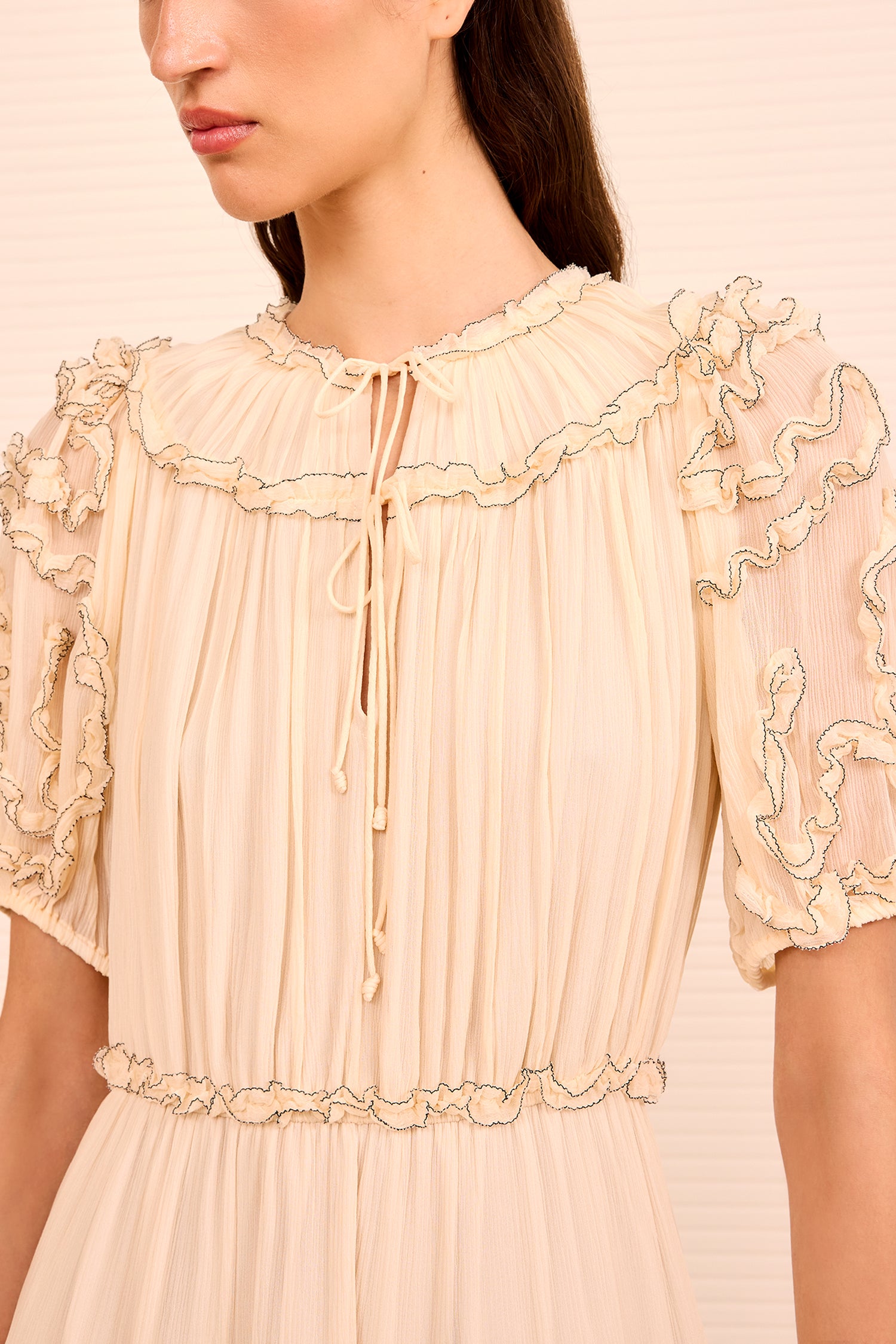 ULLA JOHNSON シルクブラウス Study Blouse - Comet Printed Button Down Silk Blouse - Ulla