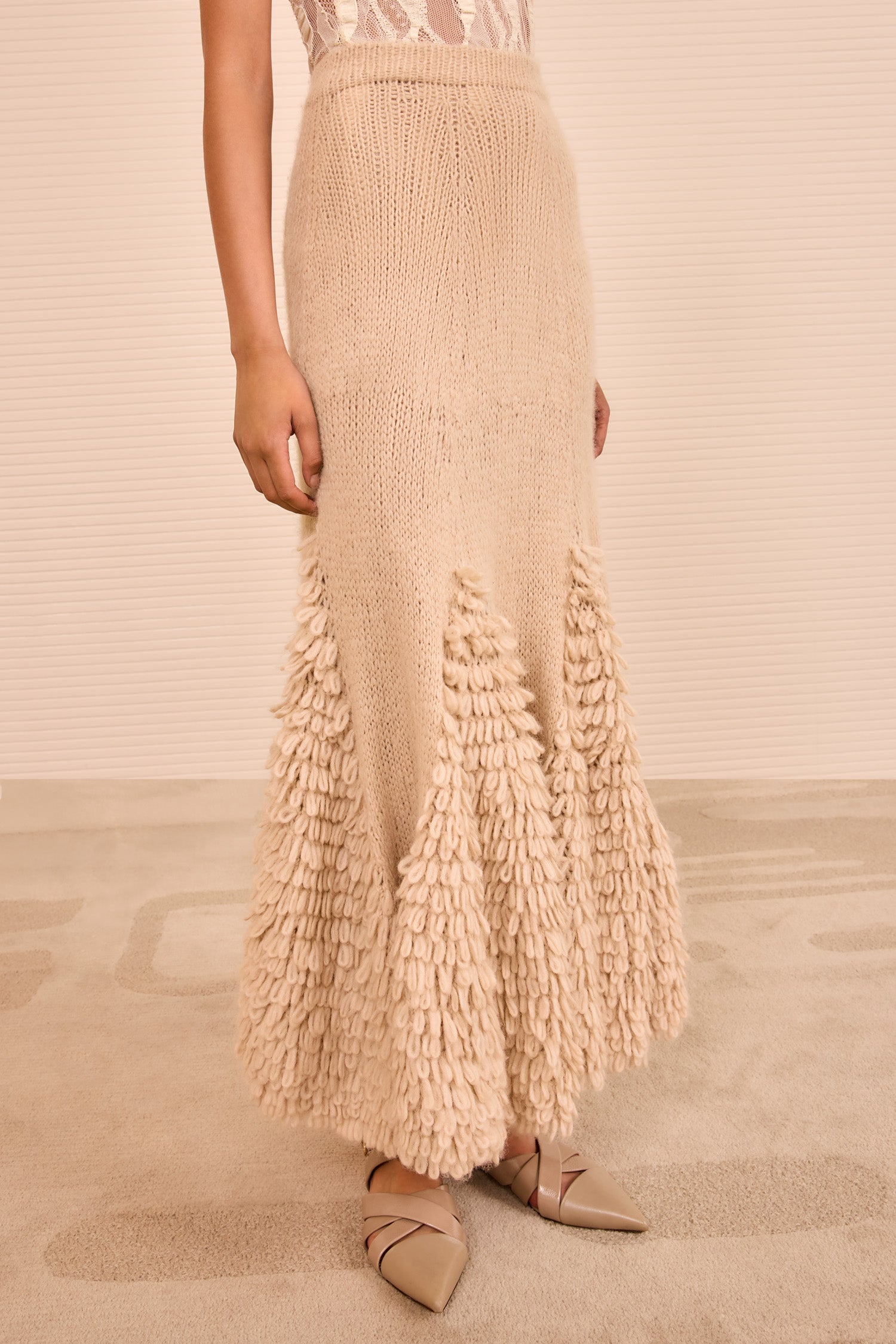 Nathalie Trumpet Skirt - Alabaster