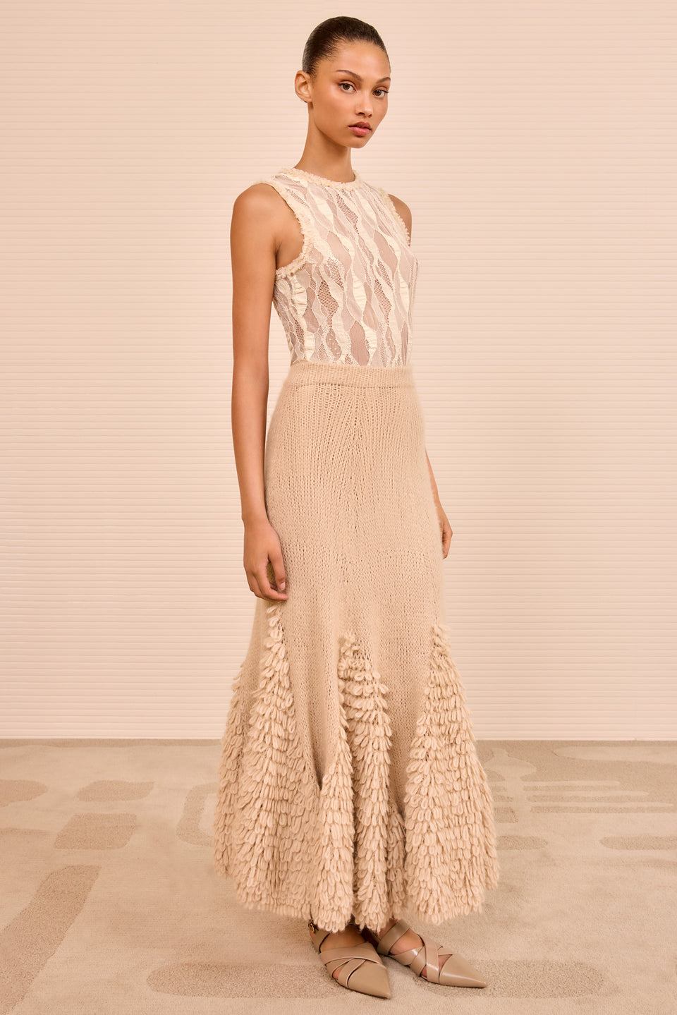 Nathalie Trumpet Skirt - Alabaster