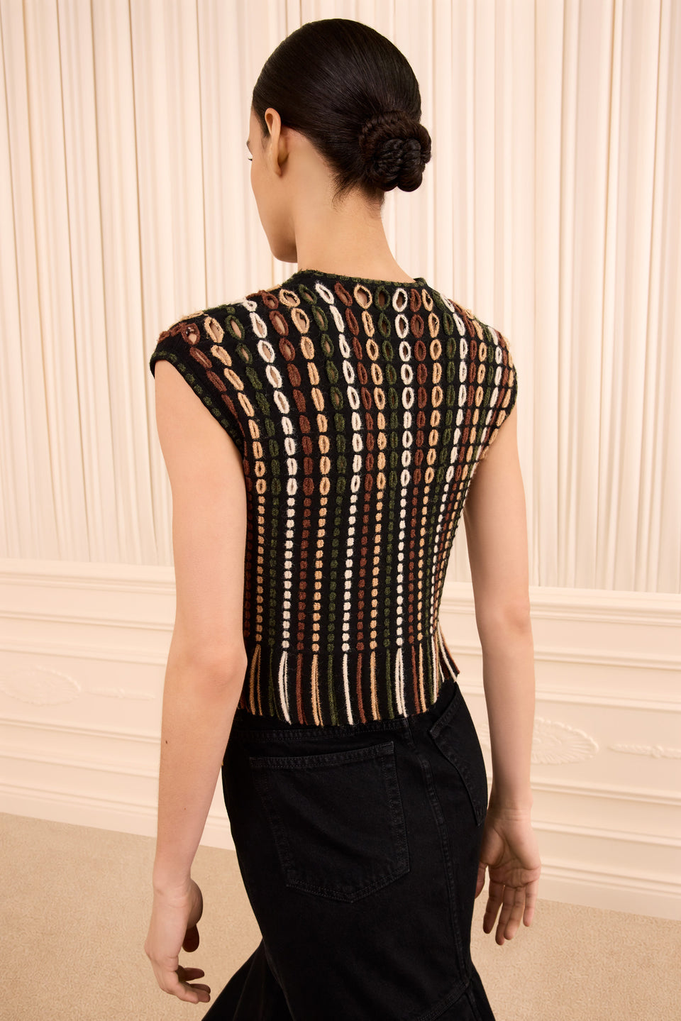 Natia Short Sleeve Knit Top - Noctis