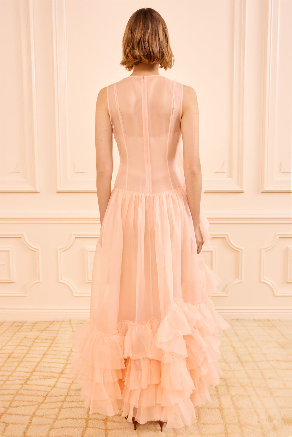 Nepenthe Ruffle Silk Dress - Petal