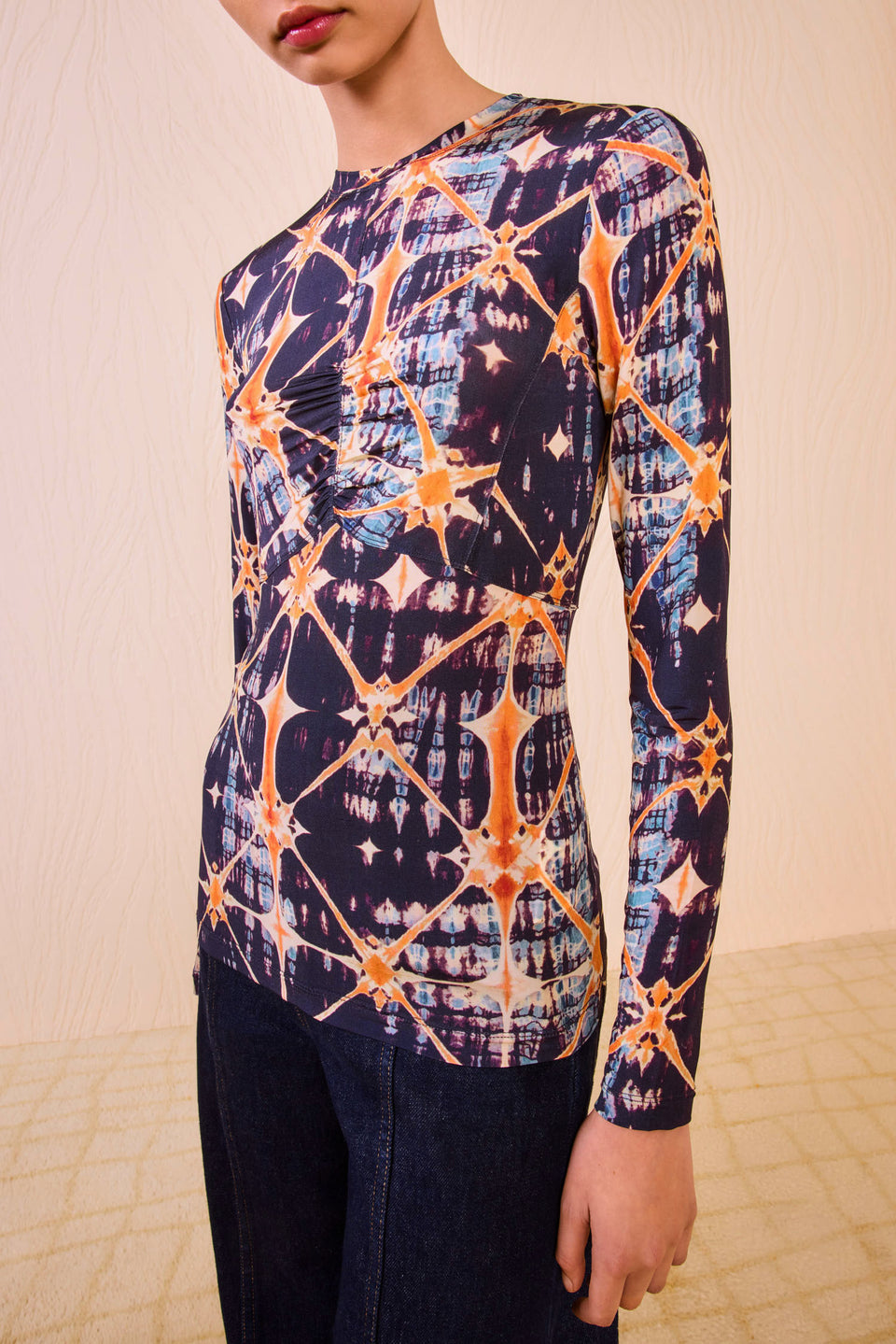 Neri Long Sleeve Ruched Top - Phoenix
