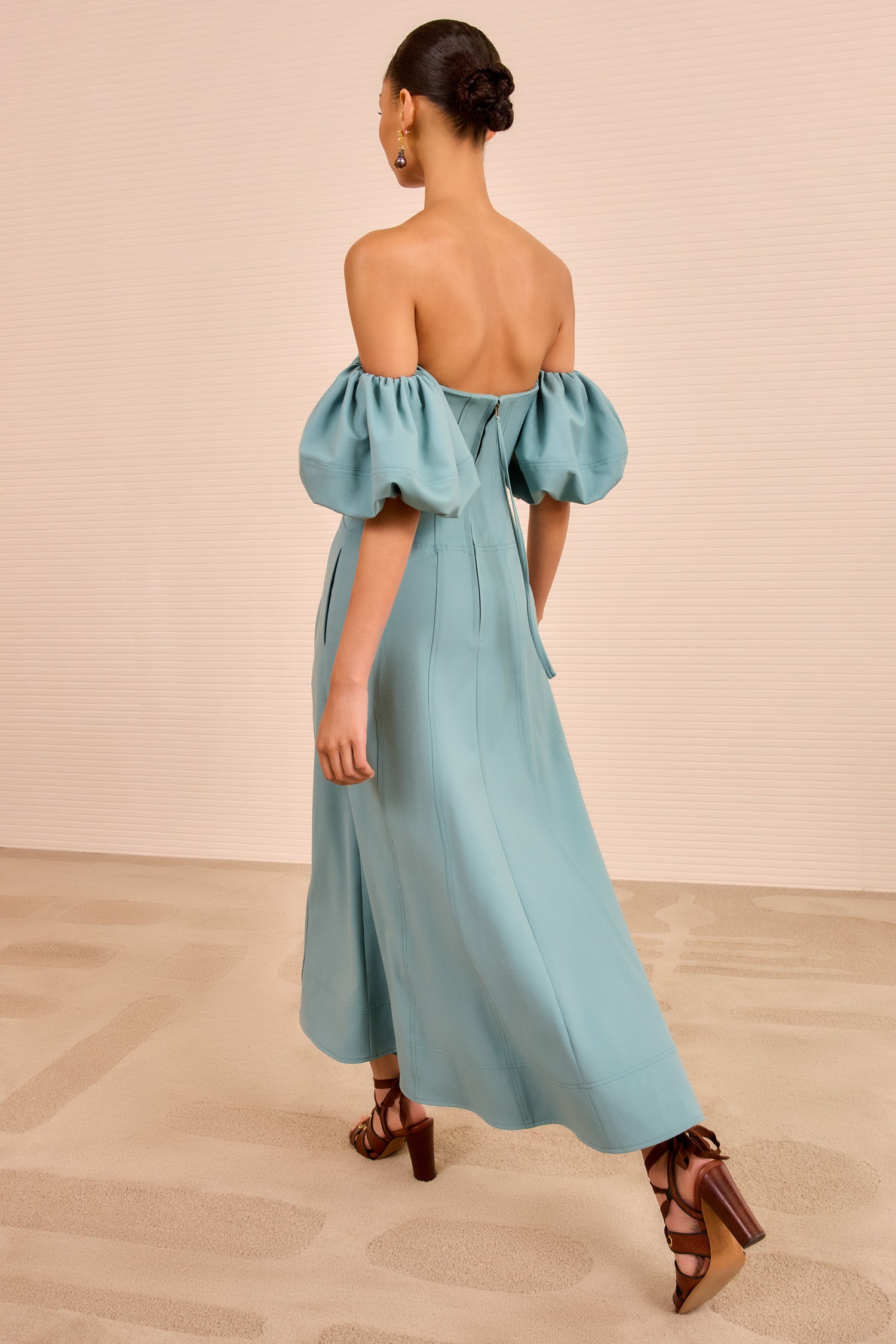 Nina Off the Shoulder Dress - Ocean