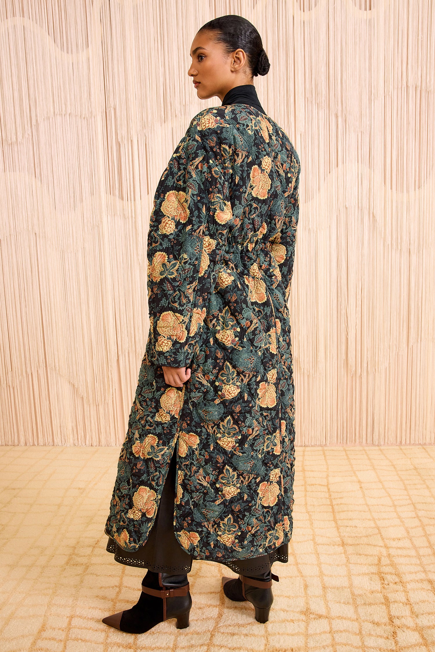 Ulla Johnson Noumi Silk Quilted Coat - Nuit