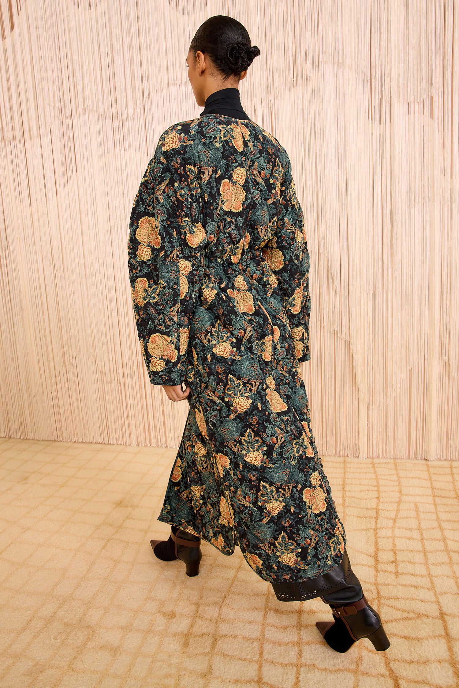 Ulla Johnson Noumi Silk Quilted Coat - Nuit