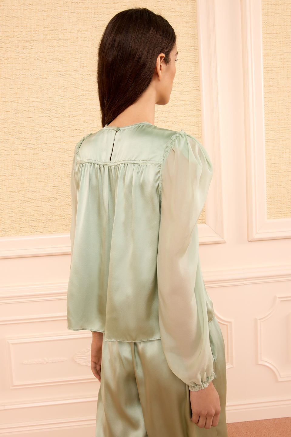 Odette Silk Blouse - Celadon