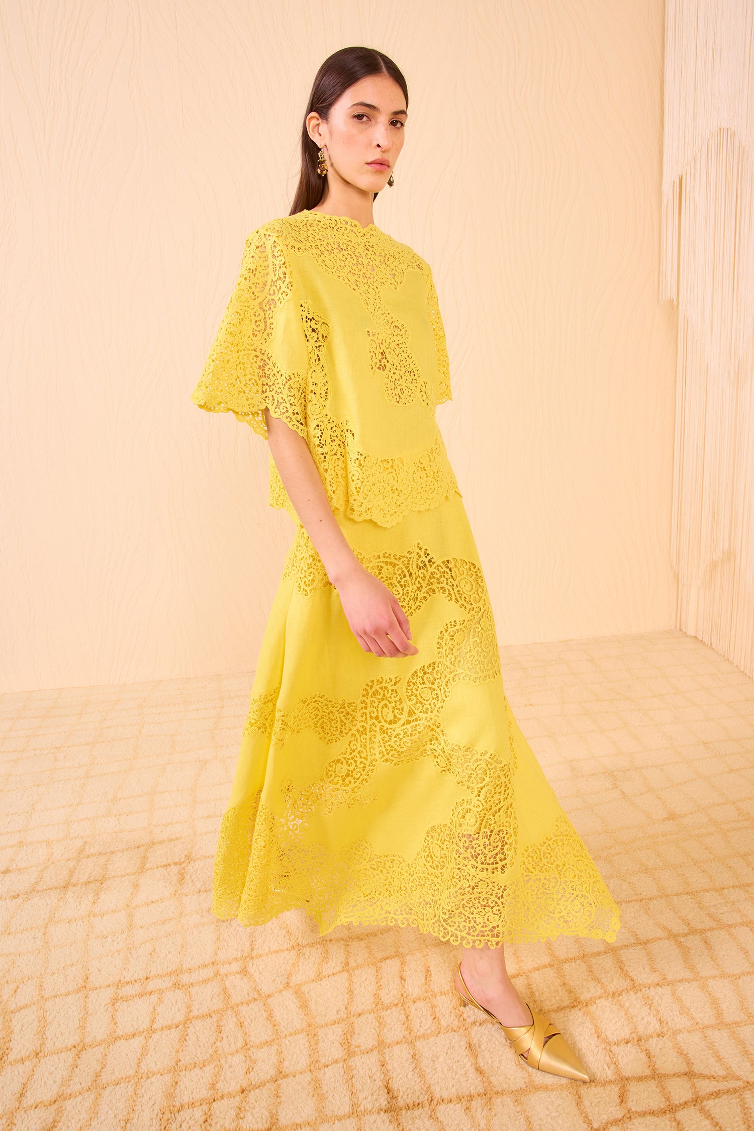 Ulla Johnson Omila Handkerchief Skirt - Citrine