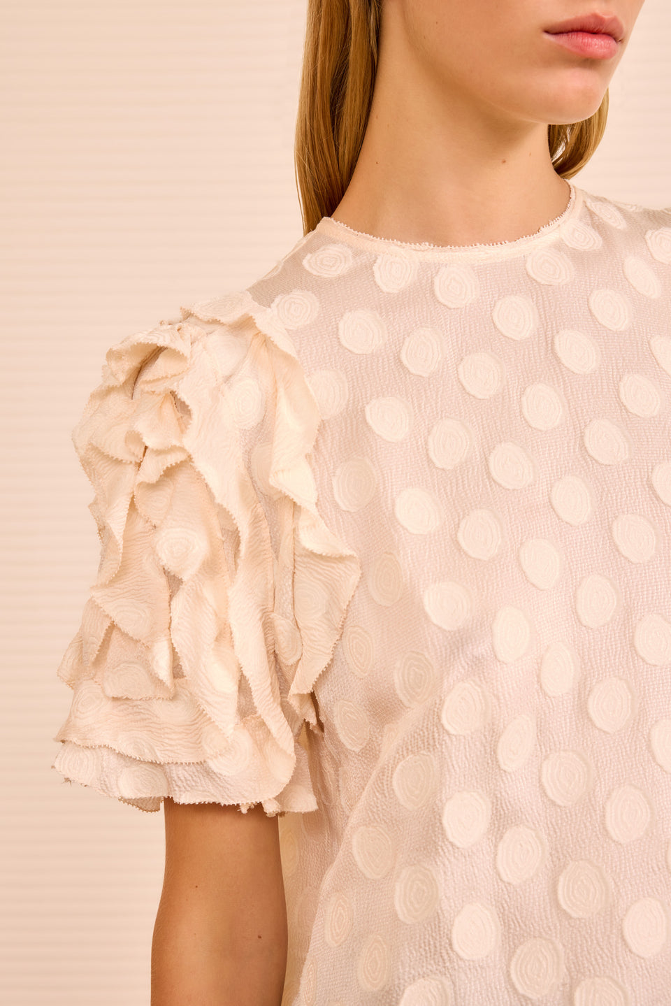 Opal Puff Sleeve Top - Conch