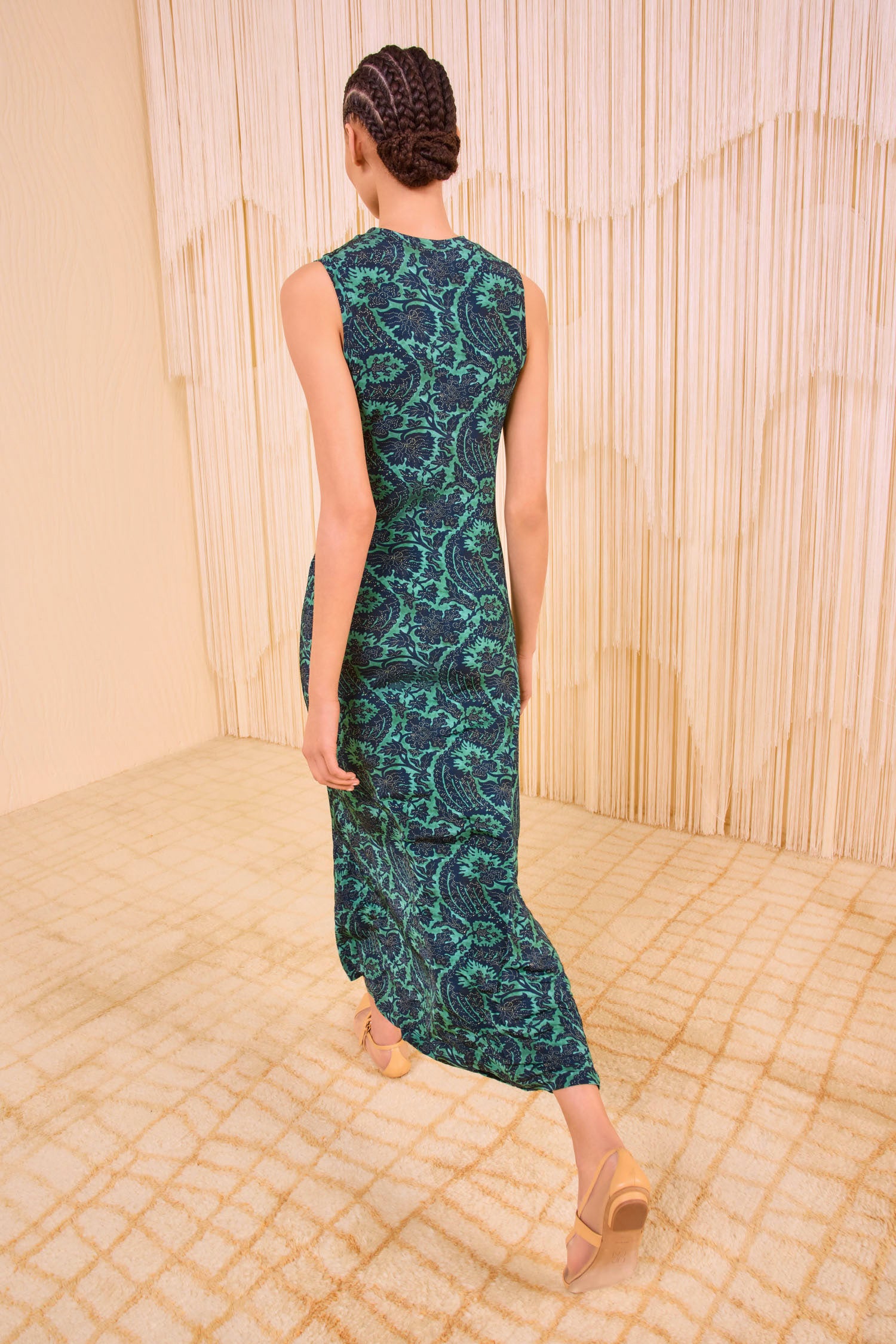Orla Sleeveless Midi Dress - Verde