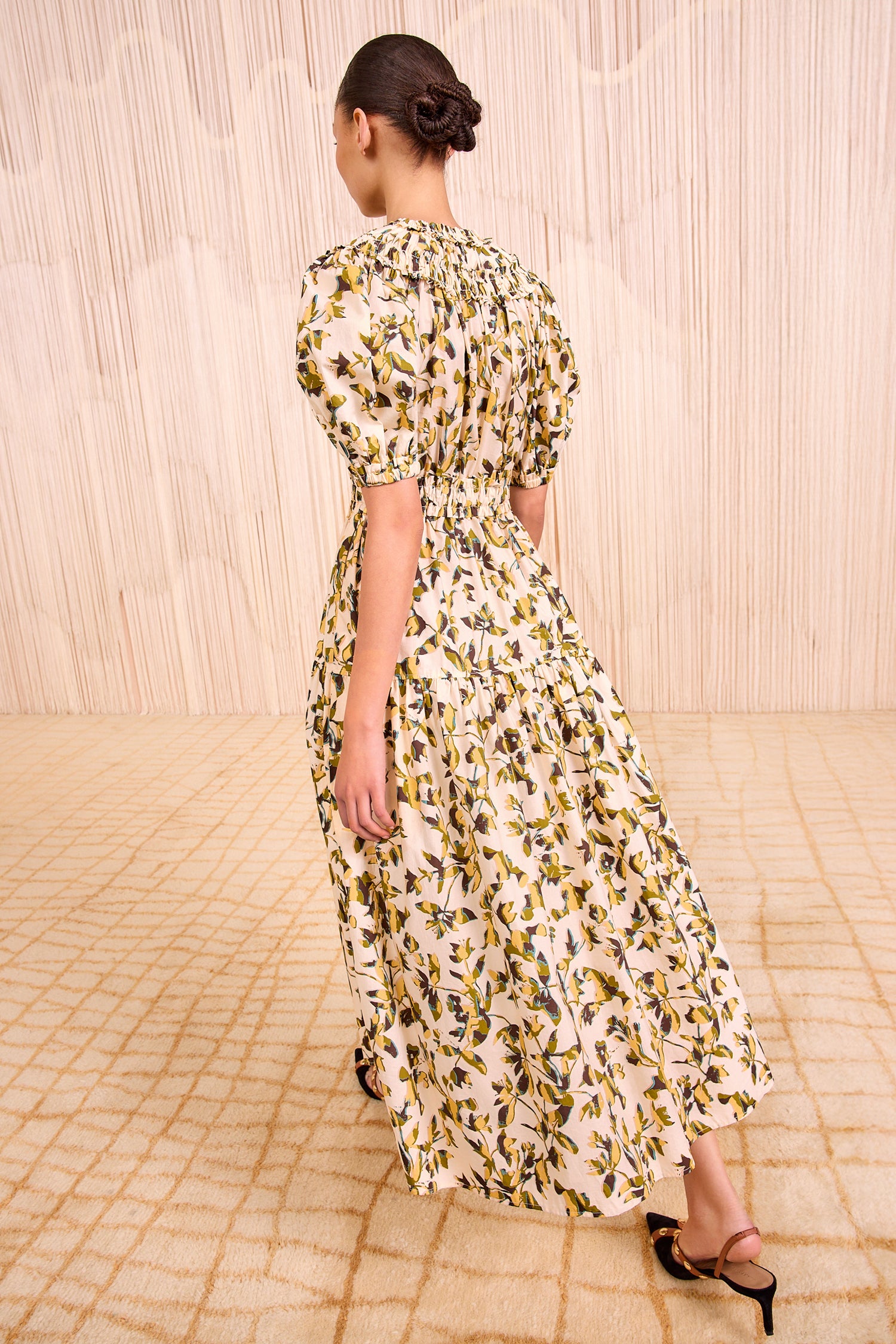 Ulla Johnson Othella Short Sleeve Midi Dress - Lucent