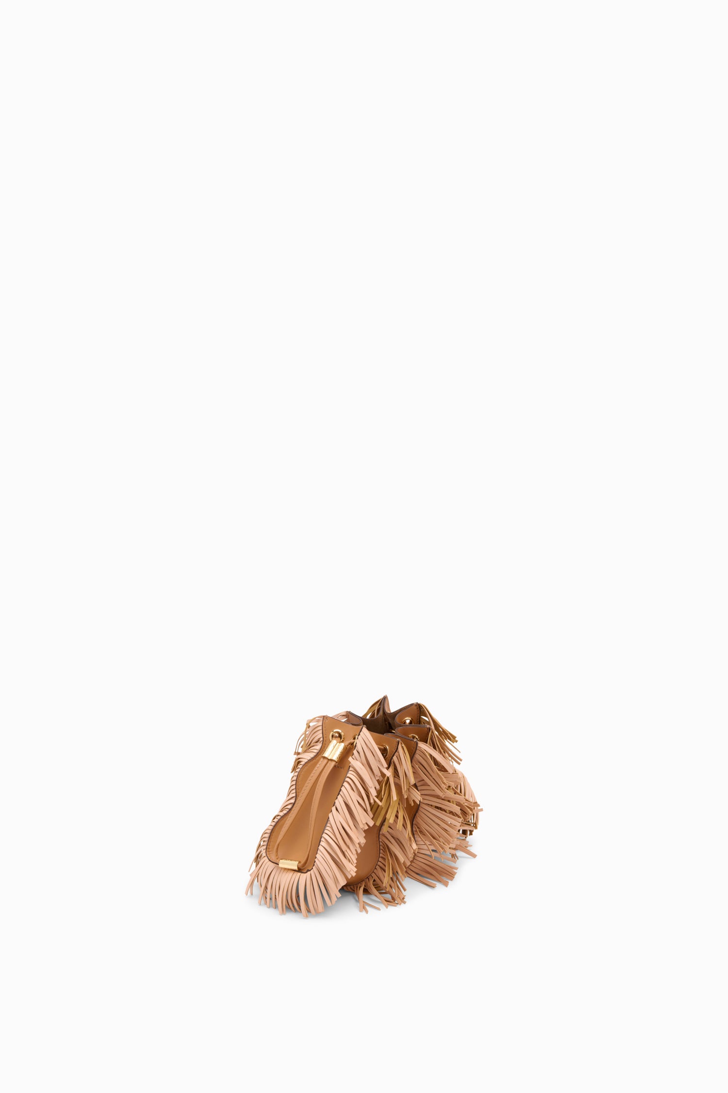 Adria Pleated Wave Crossbody - Almond Fringe