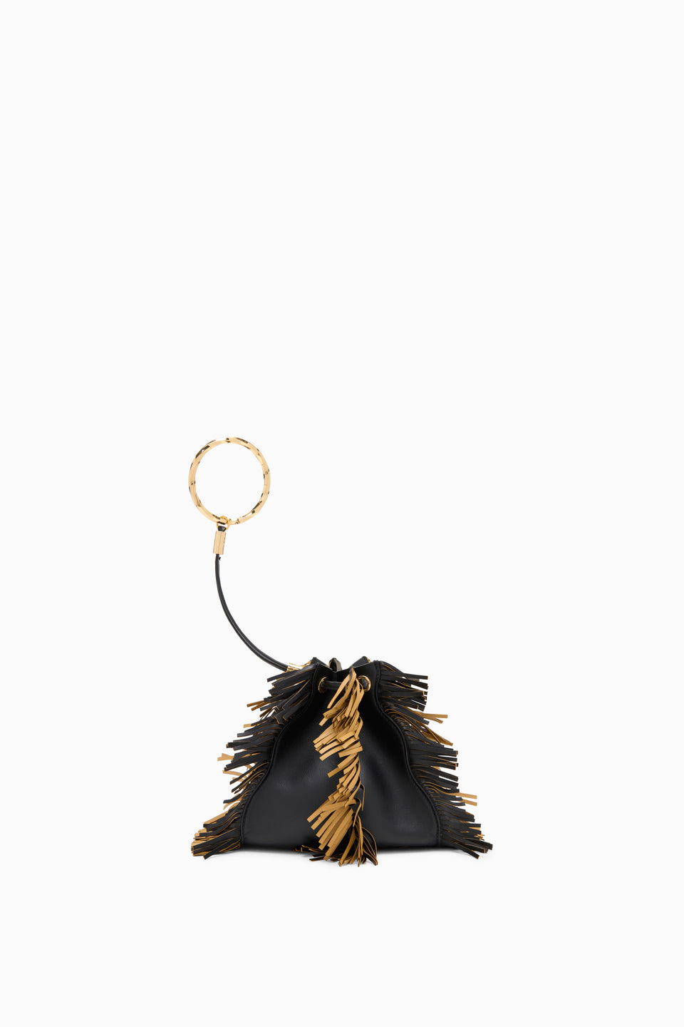 Adria Pleated Wave Pochette - Noir Fringe