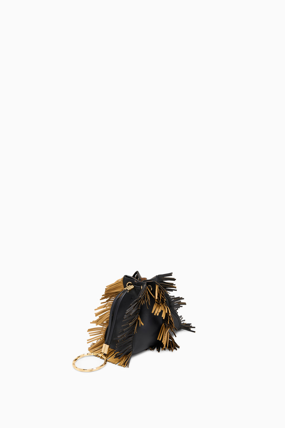 Adria Pleated Wave Pochette - Noir Fringe