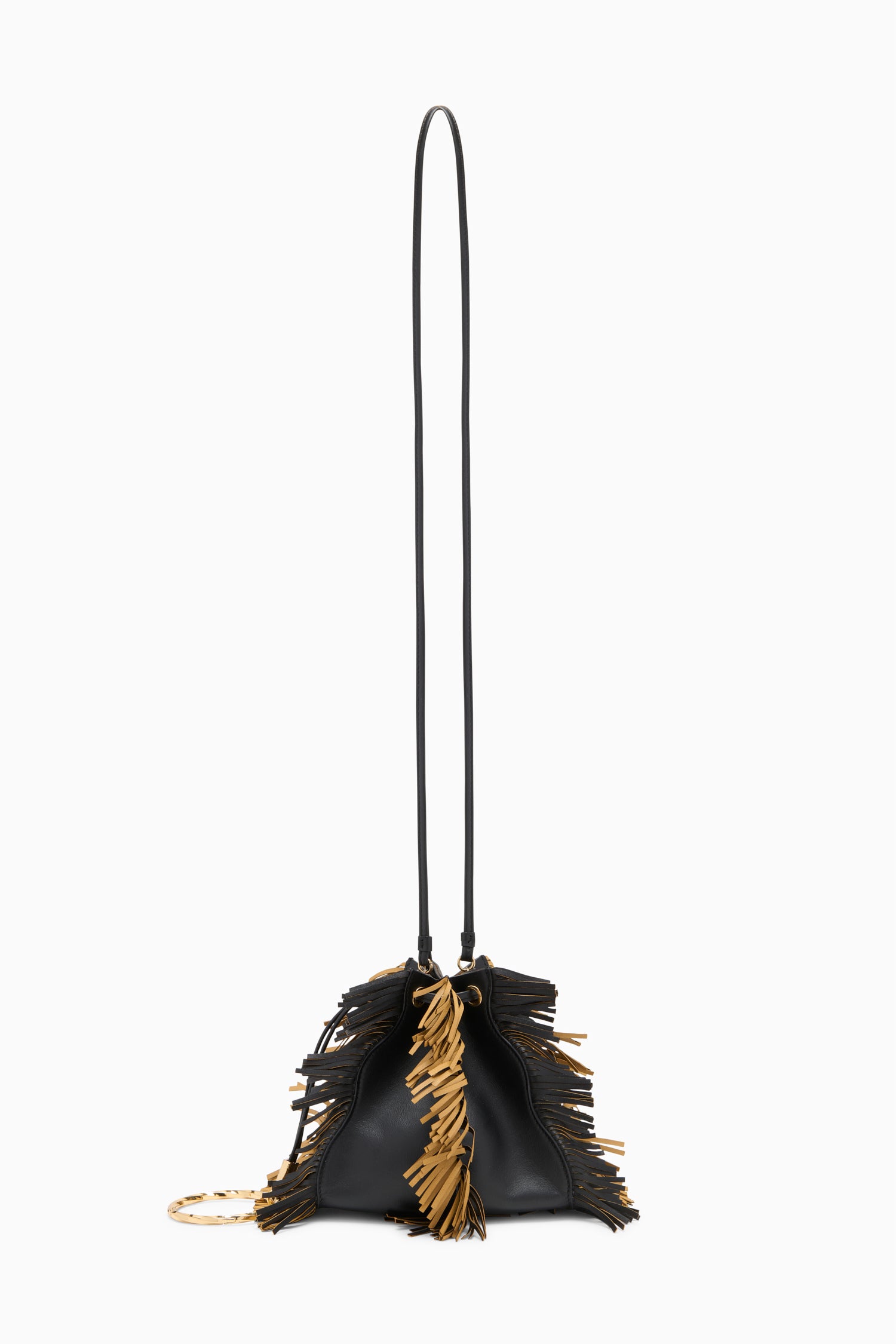 Adria Pleated Wave Pochette - Noir Fringe