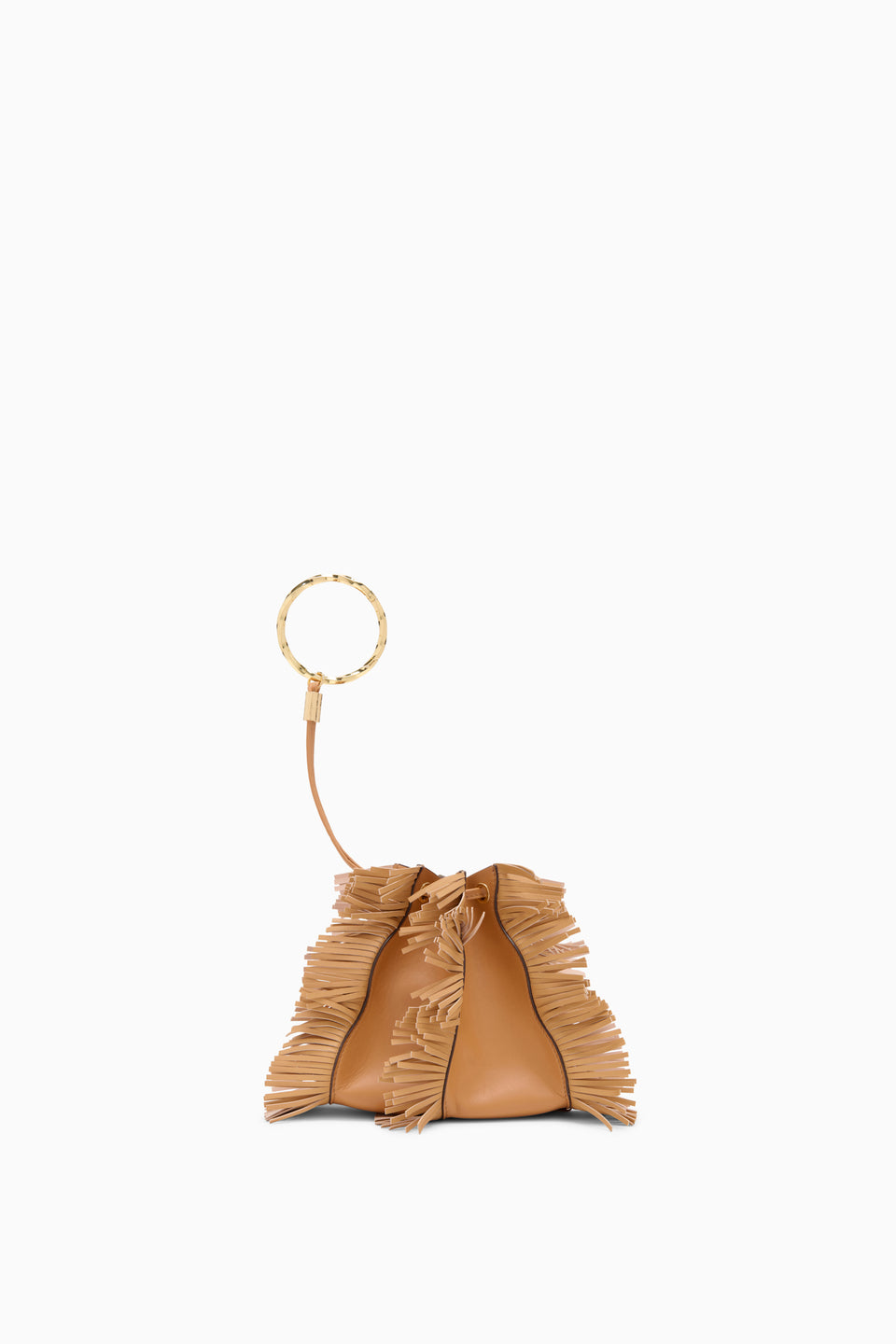 Adria Pleated Wave Pochette - Almond Fringe