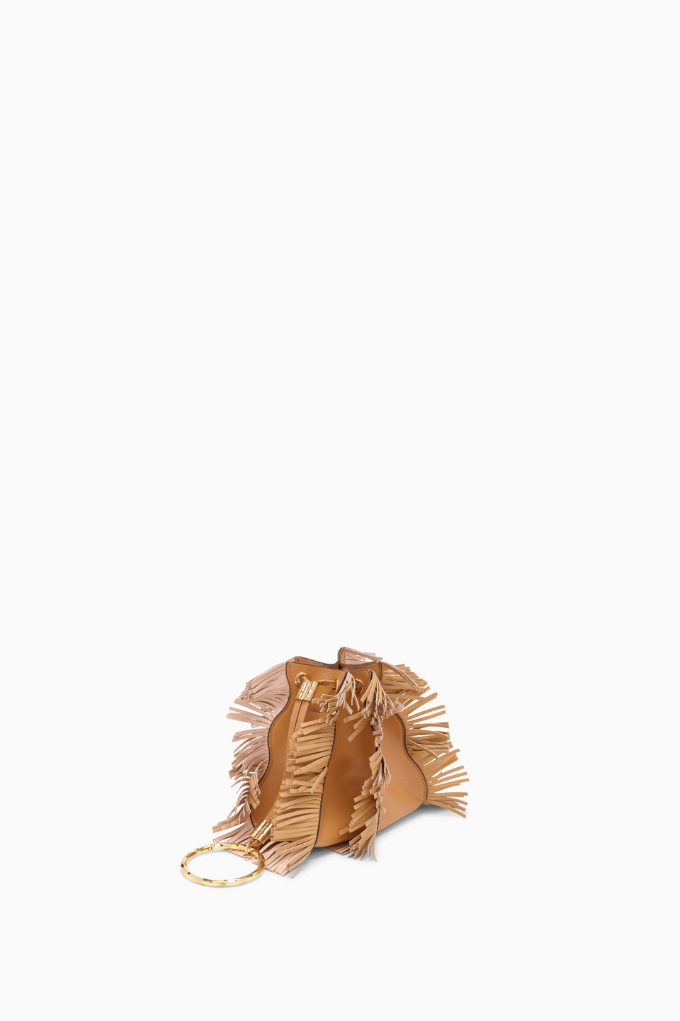 Adria Pleated Wave Pochette - Almond Fringe