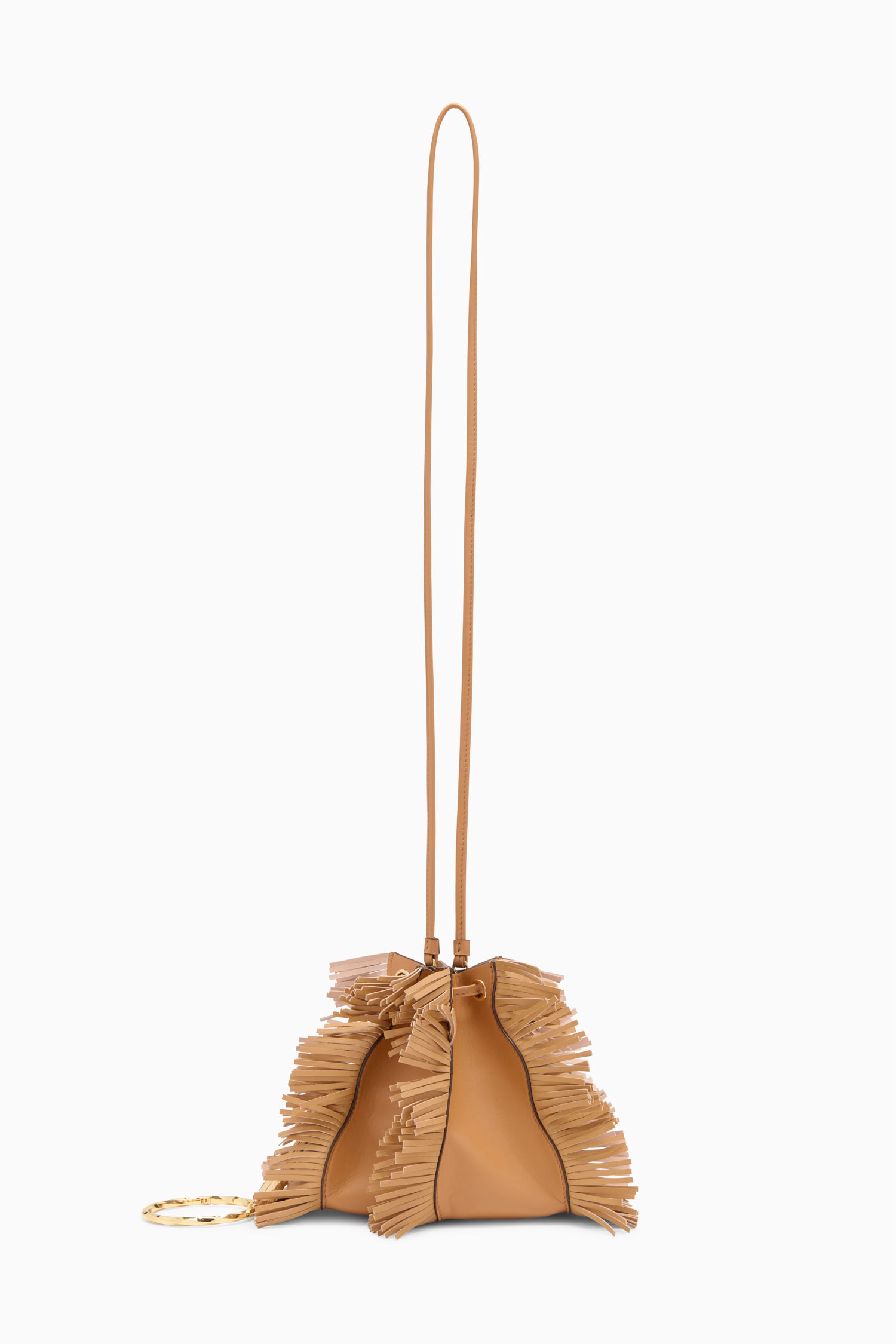 Adria Mini Pochette - Almond Fringe Leather Fringe Crossbody Bag