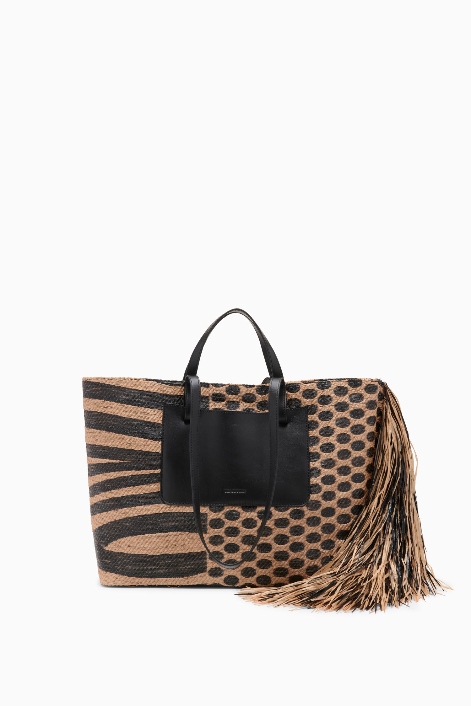 Lali Large Tote - Tapir Hand-Woven Raffia Bag with Animalesque