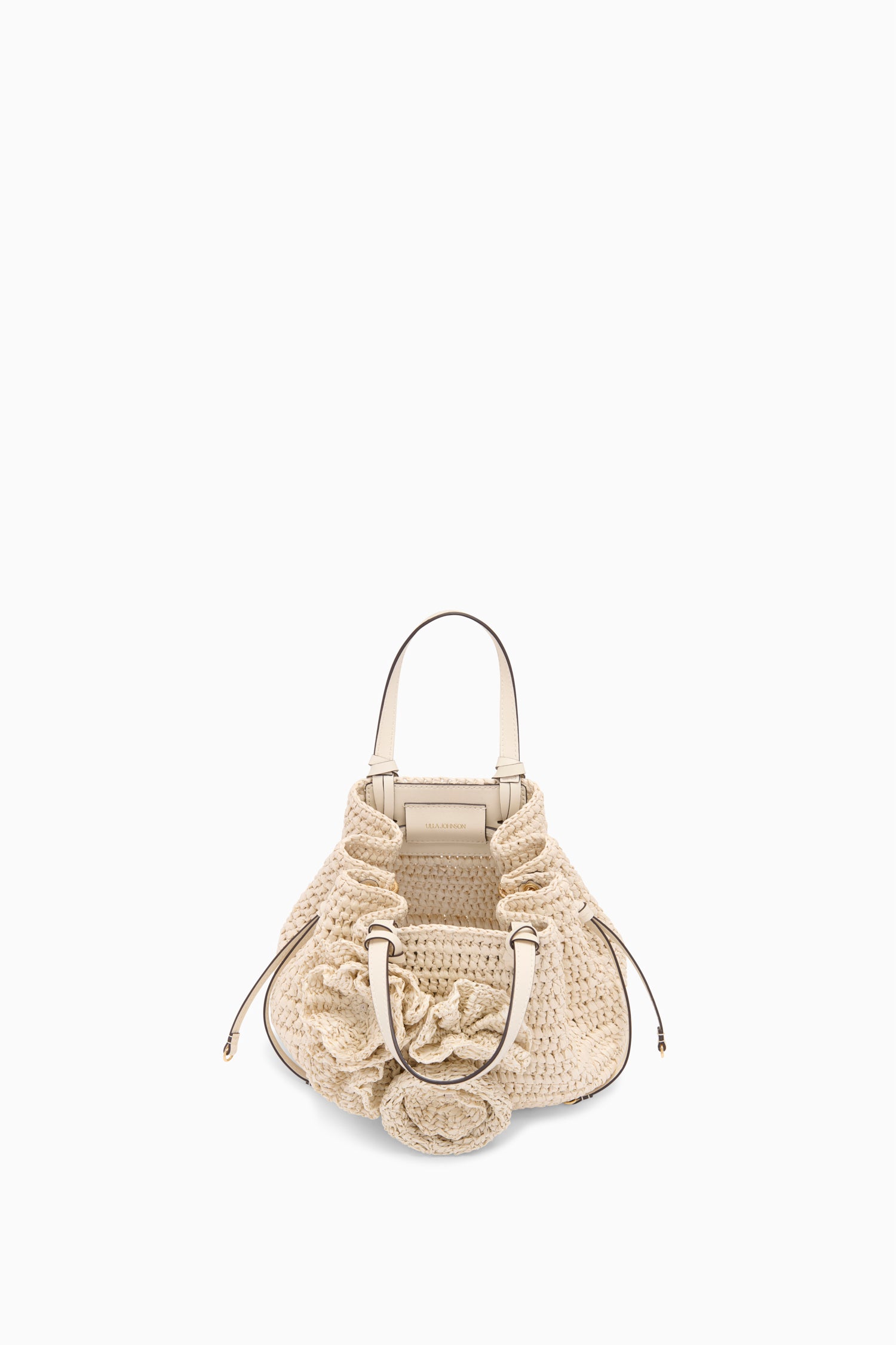 Gio Floral Raffia Crossbody - Cowrie
