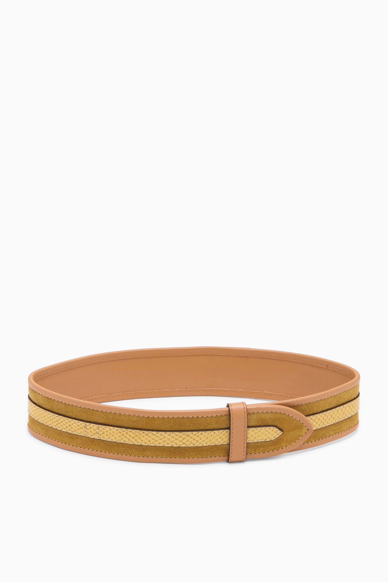 Gemma Patwork Belt - Camel Patchwork
