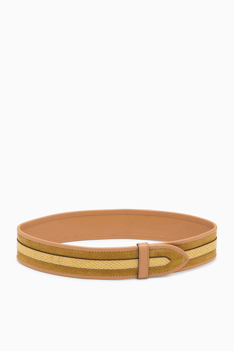 Gemma Patwork Belt - Camel Patchwork