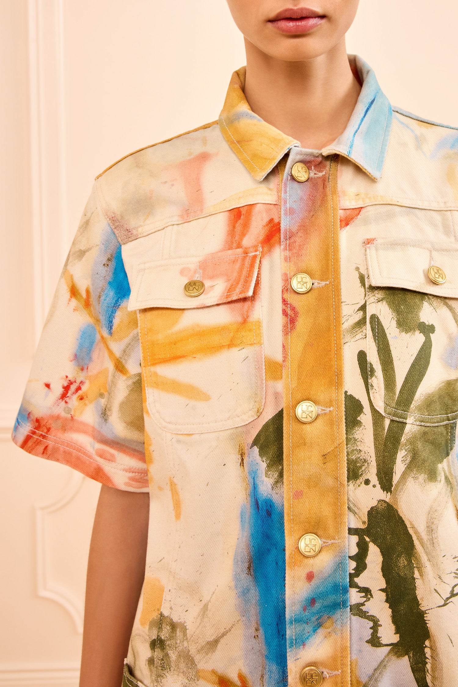 The Painters Denim Mini Dress - Western Dream