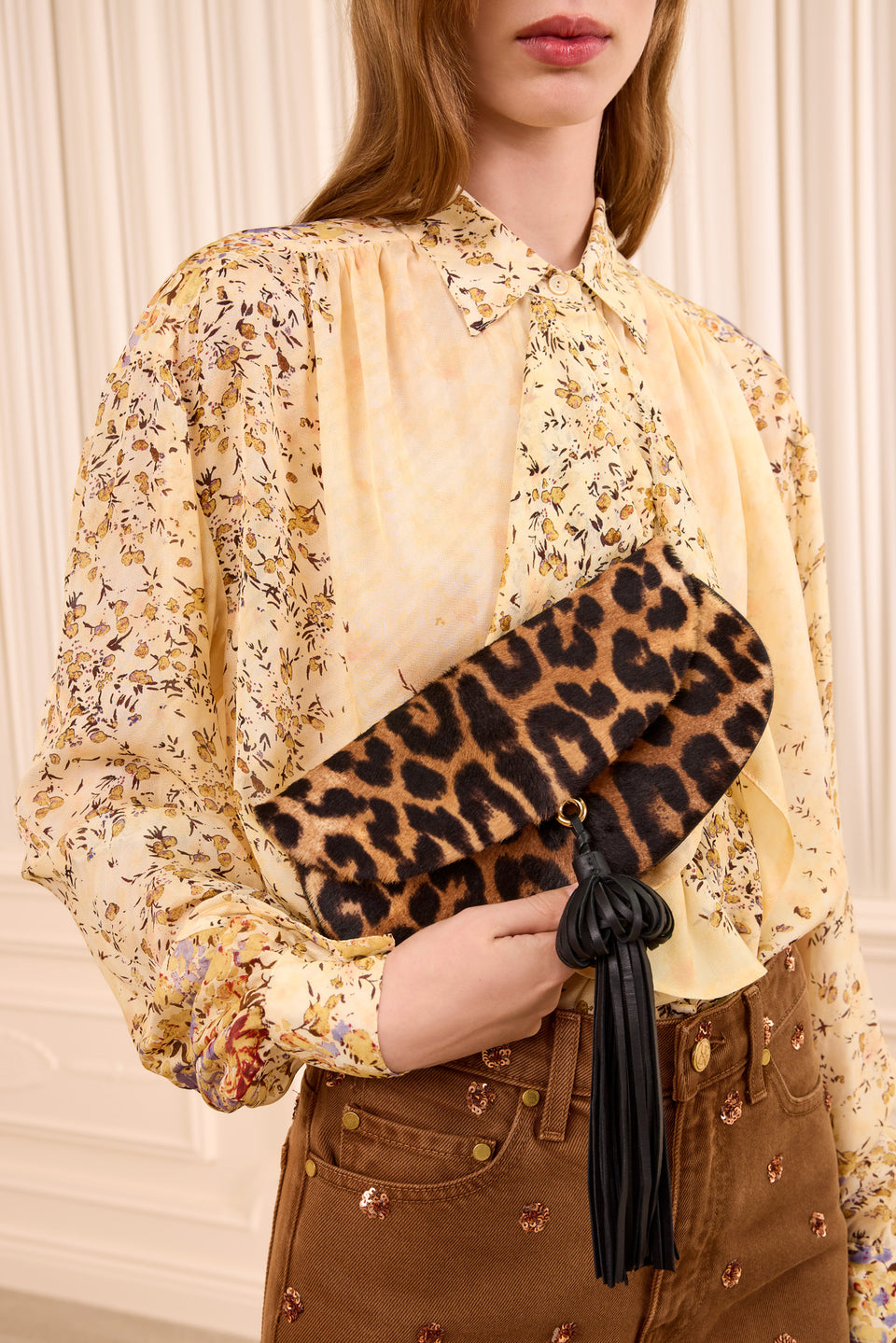 Paloma Flap Tassel Bag - Leopard