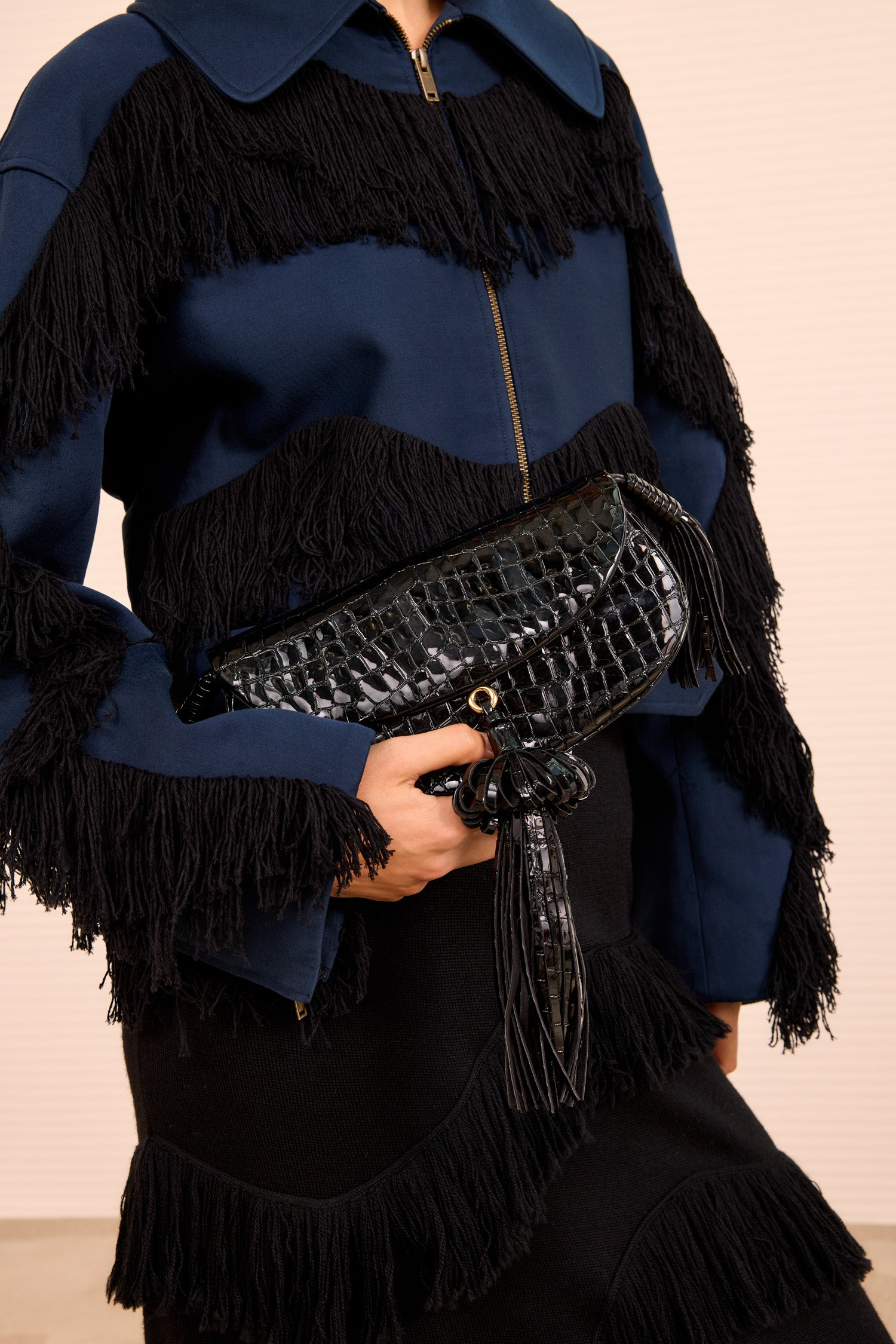 Ulla Johnson Paloma Tassel Flap Bag - Noir