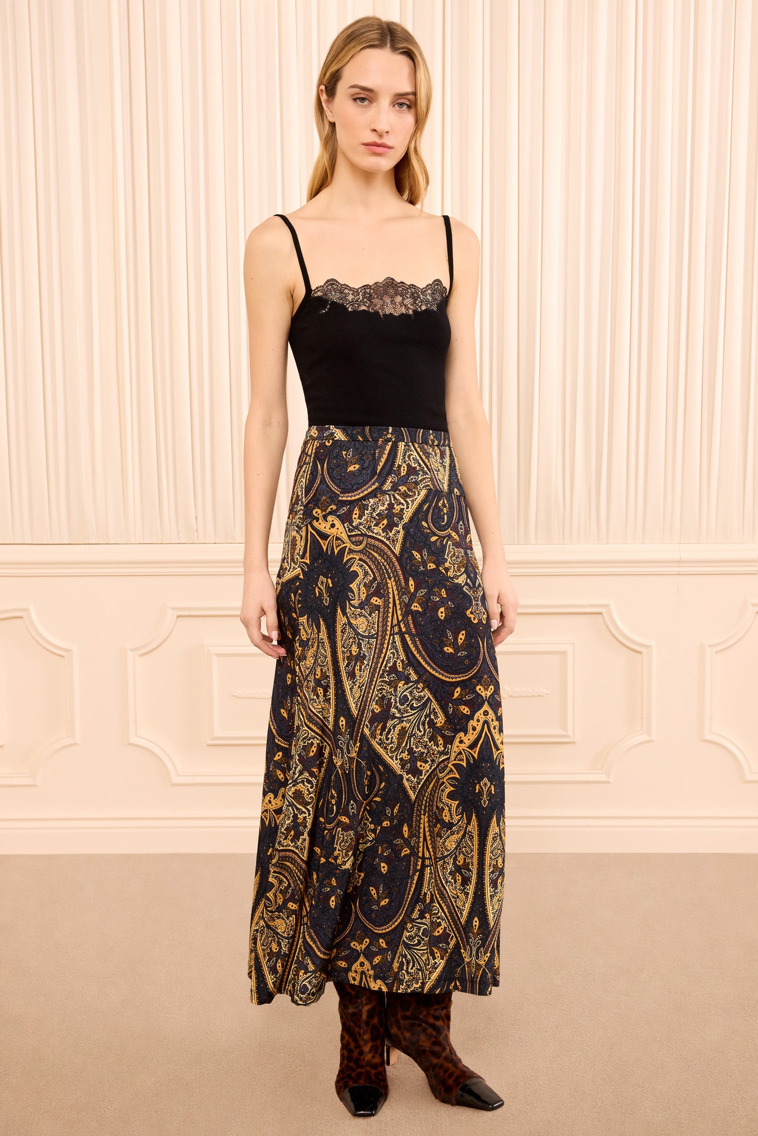 Ulla Johnson Paola Jersey Skirt - Twilight Paisley