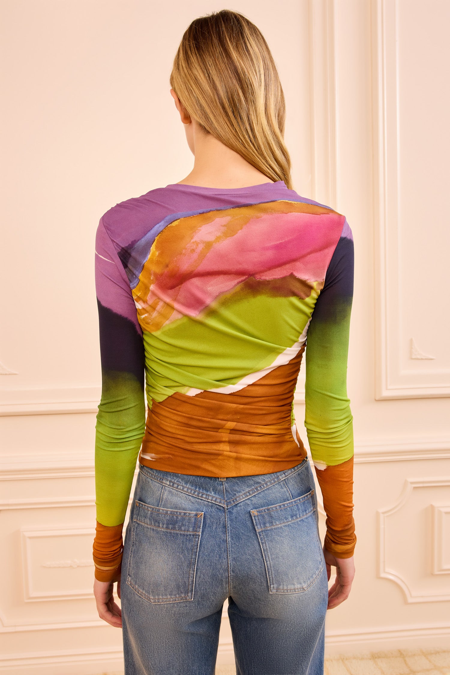 Paradis Ruched Jersey Top - Nature Abhors A Vacuum