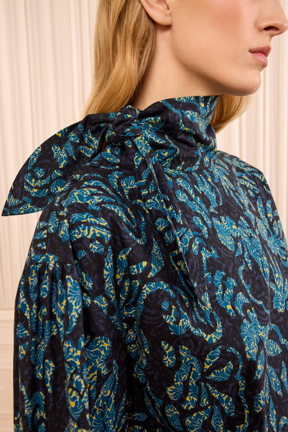Pastel LS Cotton Blouse - Midnight