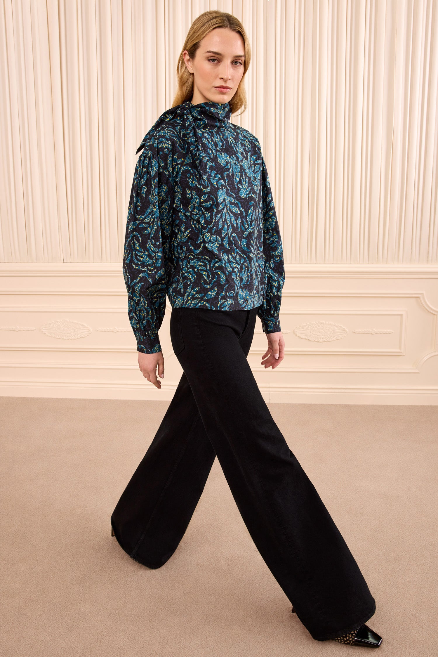 Ulla Johnson Pastel LS Cotton Blouse - Midnight