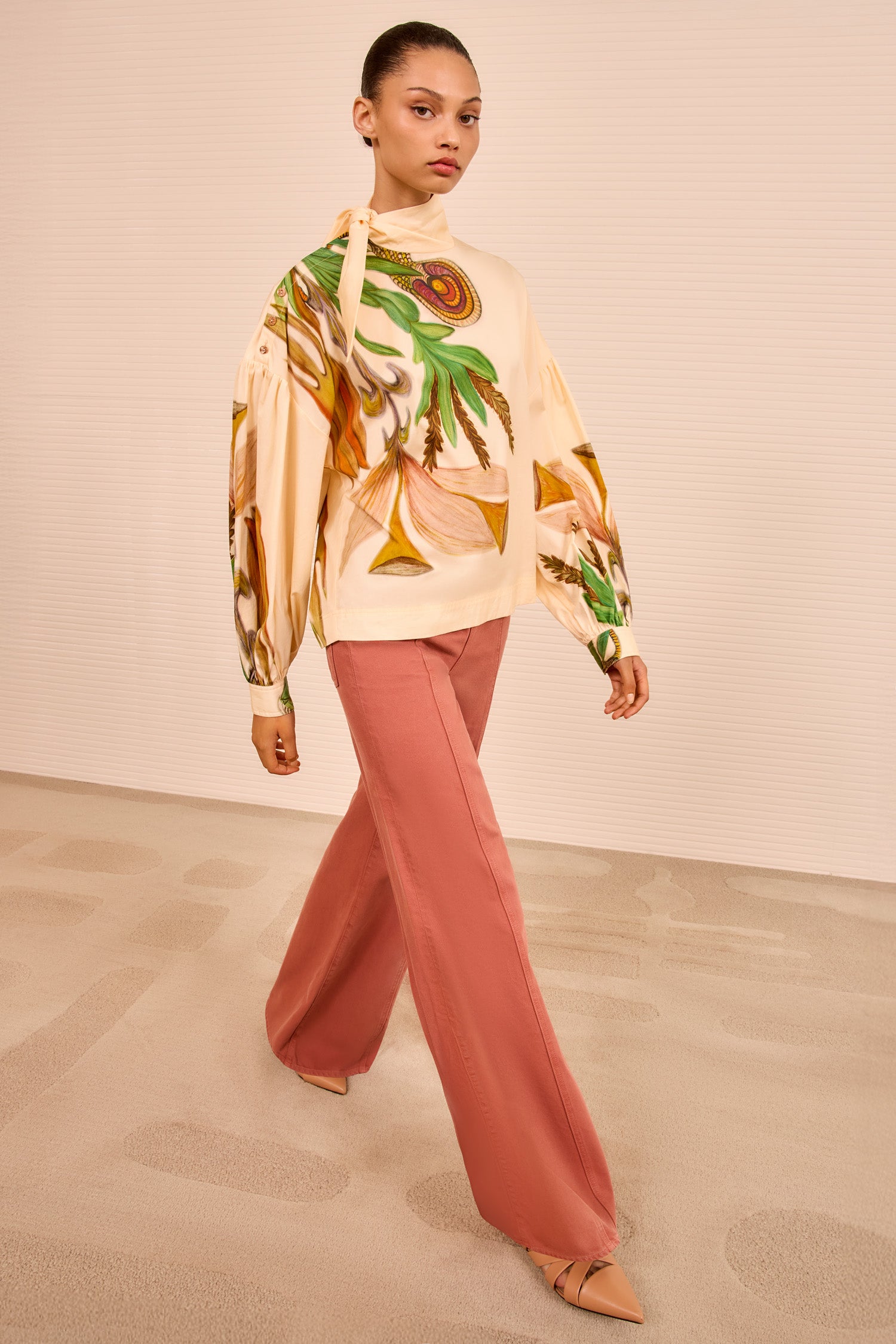 Ulla Johnson Pastel Tie Neck Blouse - Inner Nature