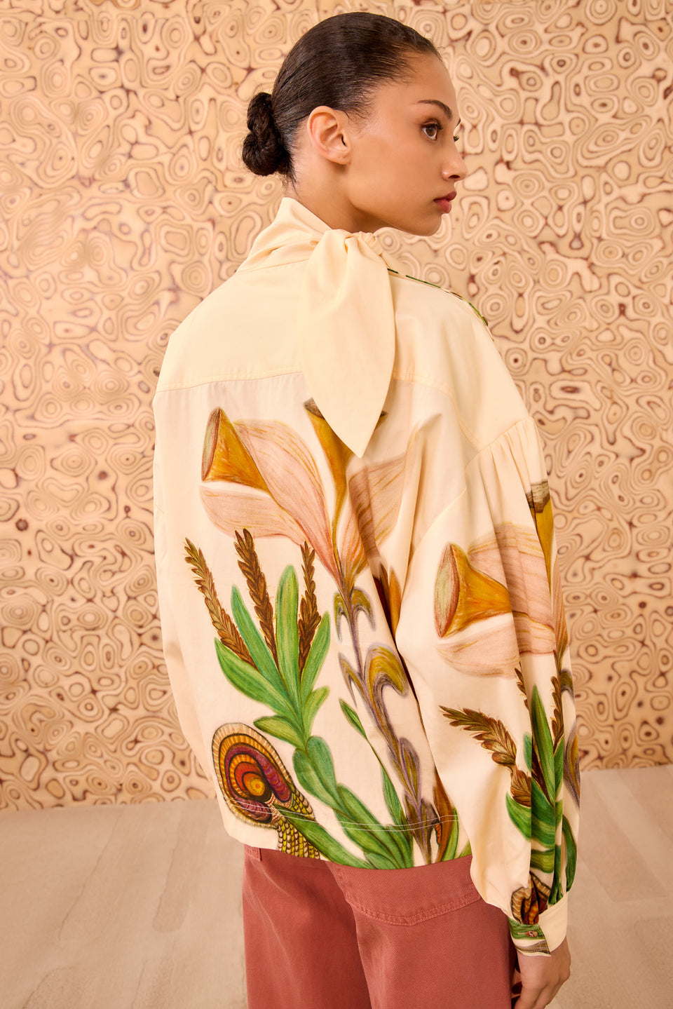 Pastel Tie Neck Blouse - Inner Nature