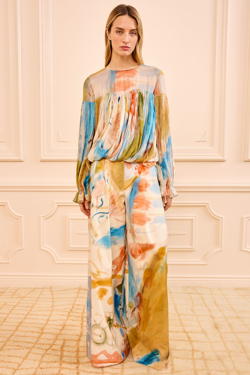 Pearl LS Silk Blouse - Western Dream