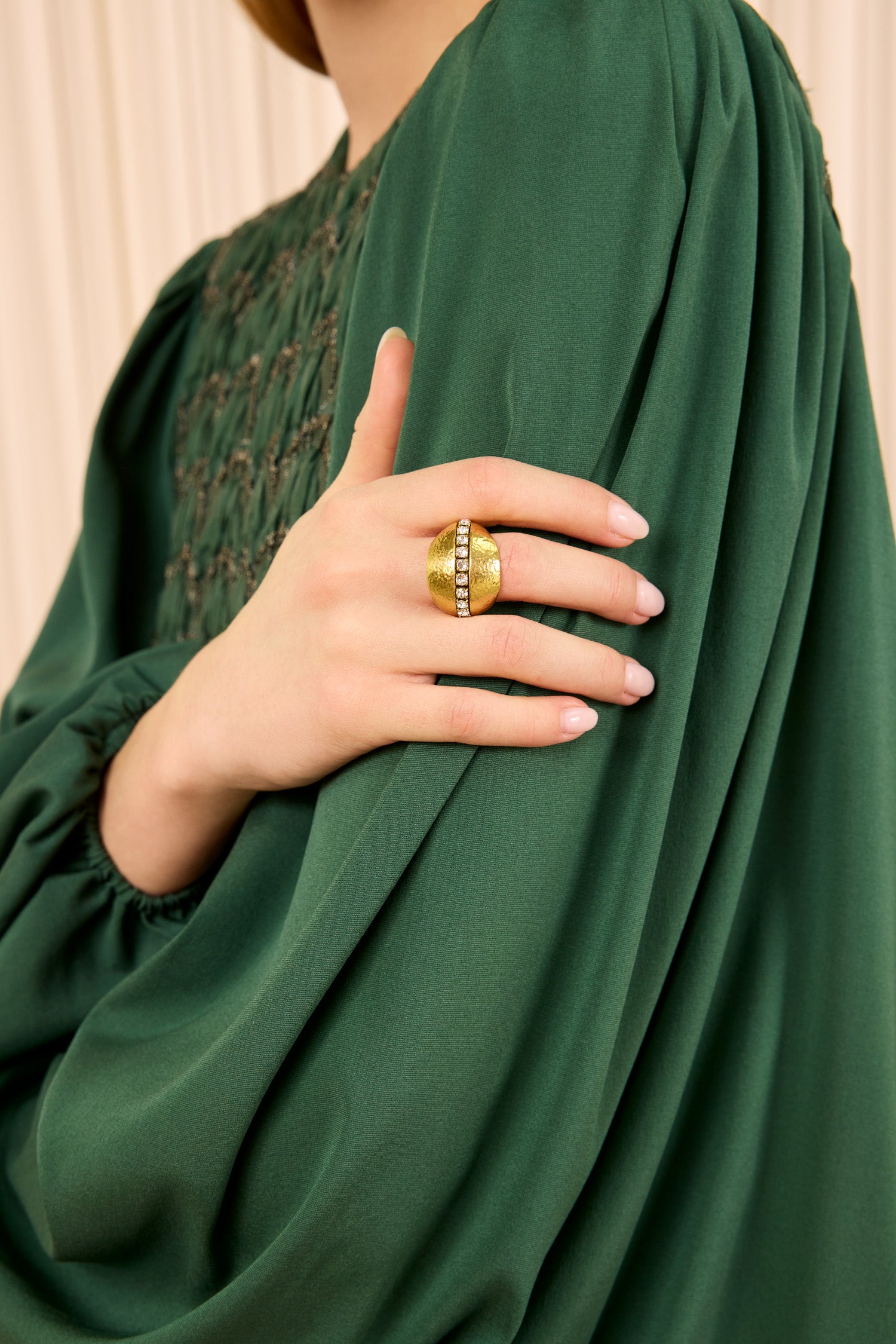 Ulla Johnson Pointed Ring w/ Pave - Brass