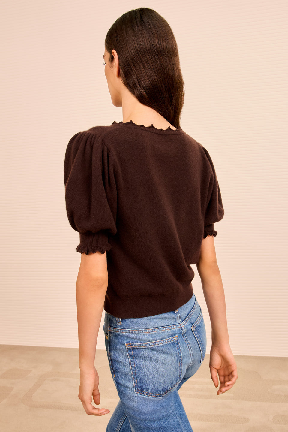 Polline Short Sleeve Top - Wenge