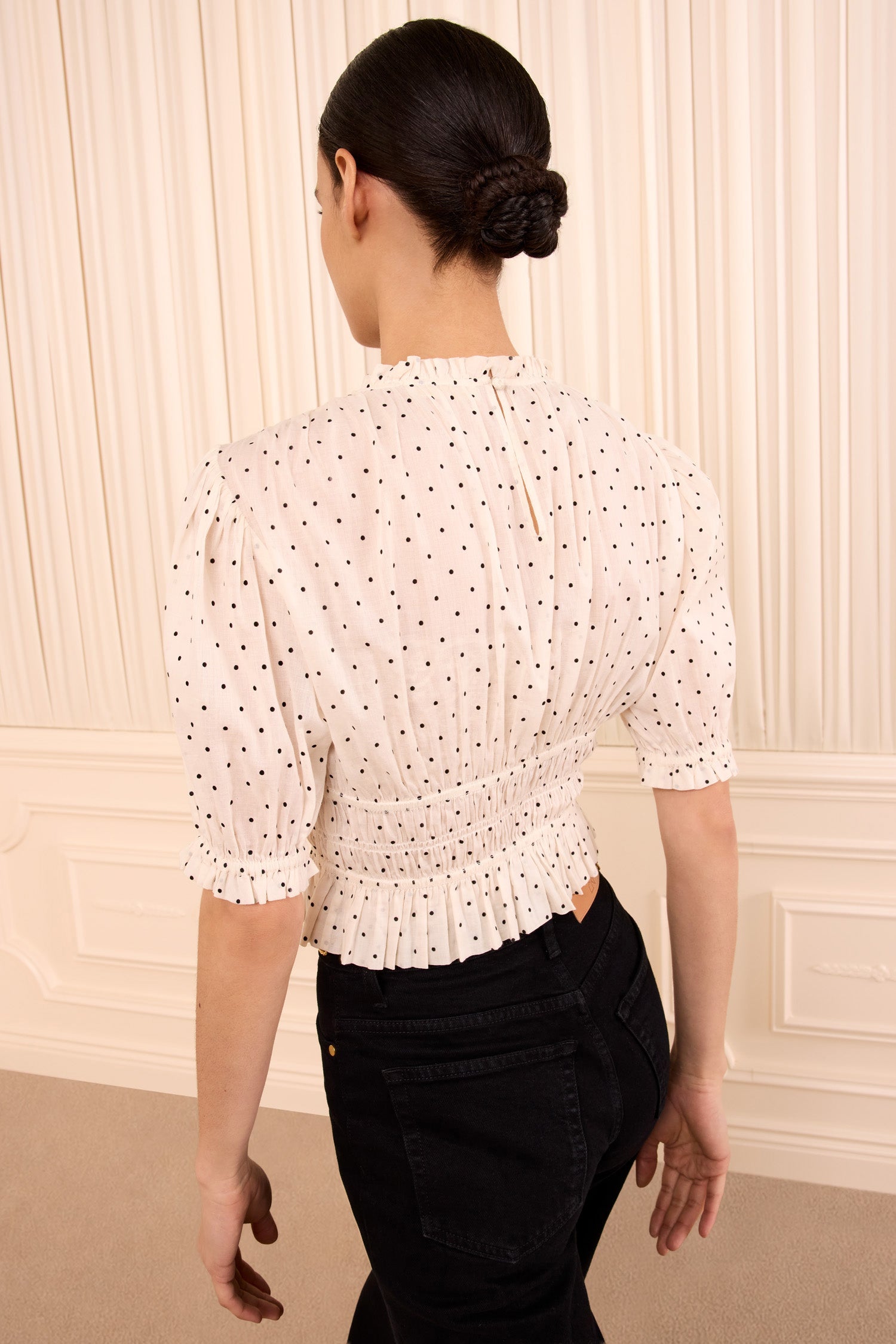 Ulla Johnson Rae Short Sleeve Cotton Top - Blanc