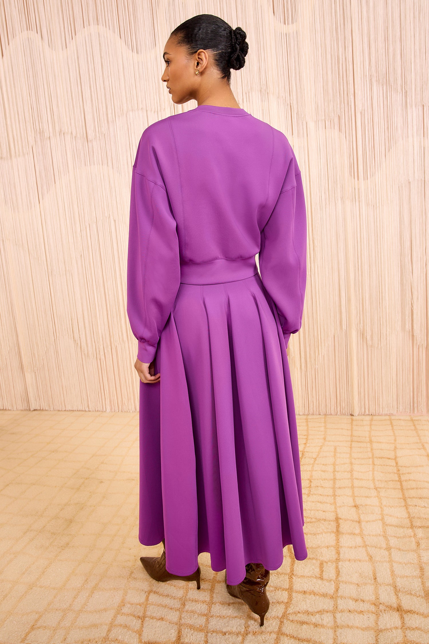 Rea High Waist Midi Skirt - Thistle