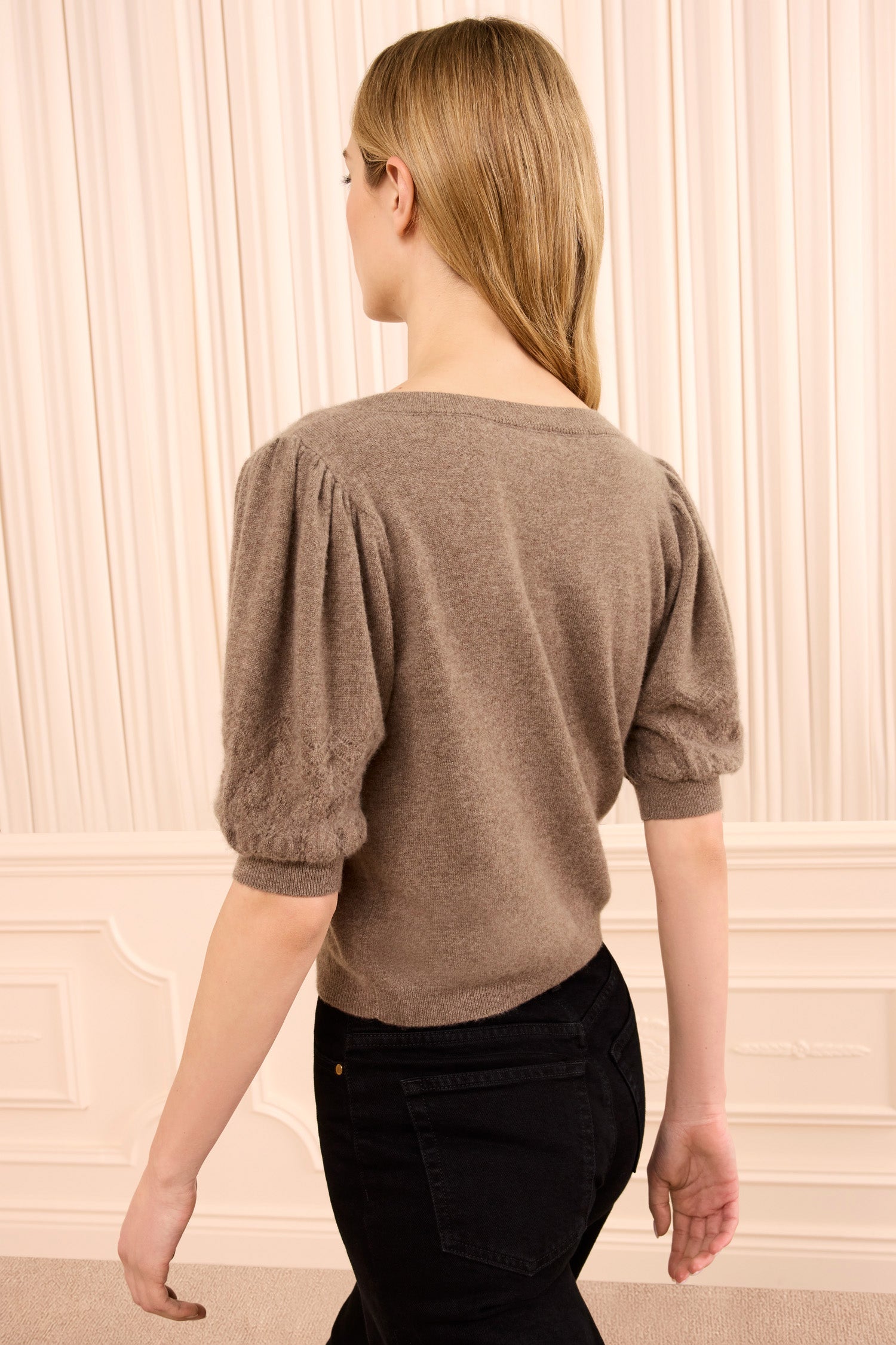 Ulla Johnson Reina Puff Cashmere Top - Driftwood