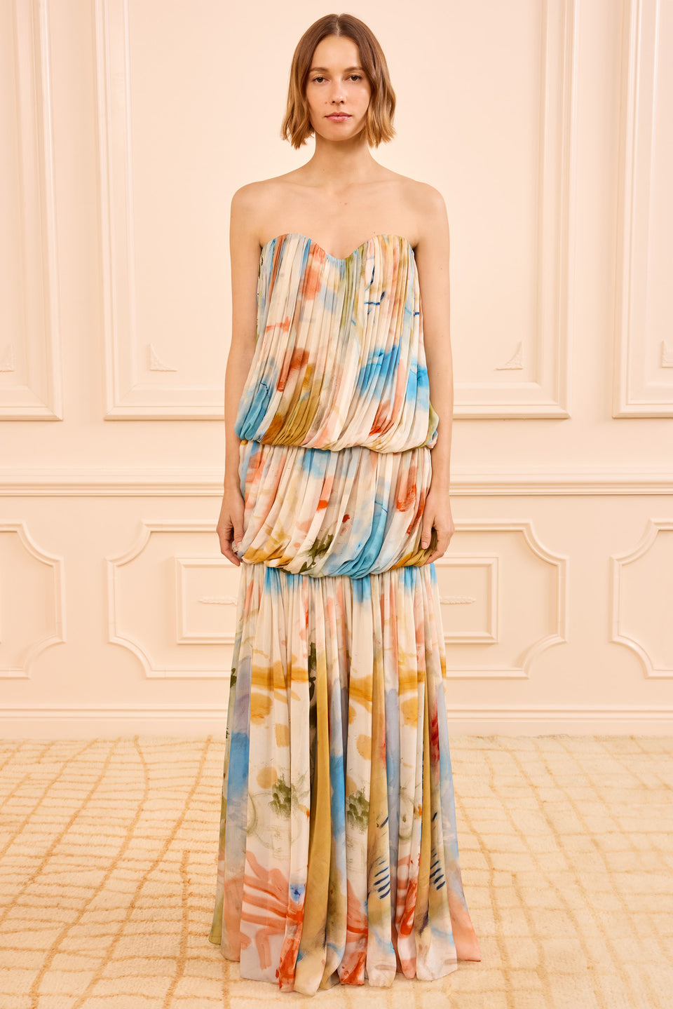 Reverie Strapless Silk Gown - Western Dream