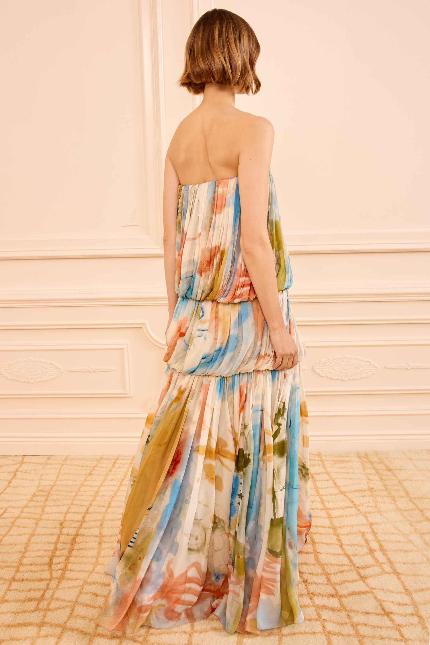 Reverie Strapless Silk Gown - Western Dream