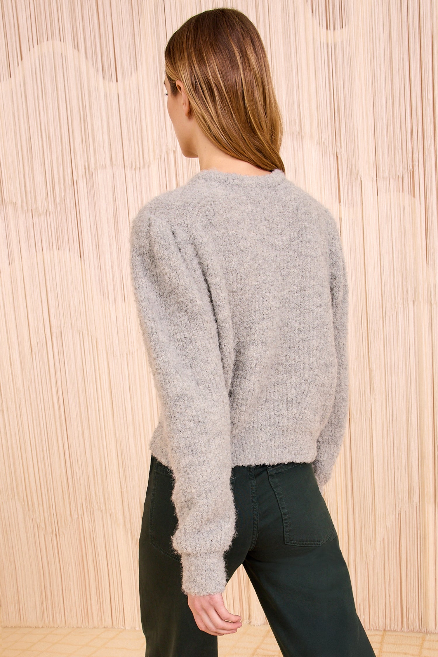 Romily Alpaca Long Sleeve Pullover - Pebble